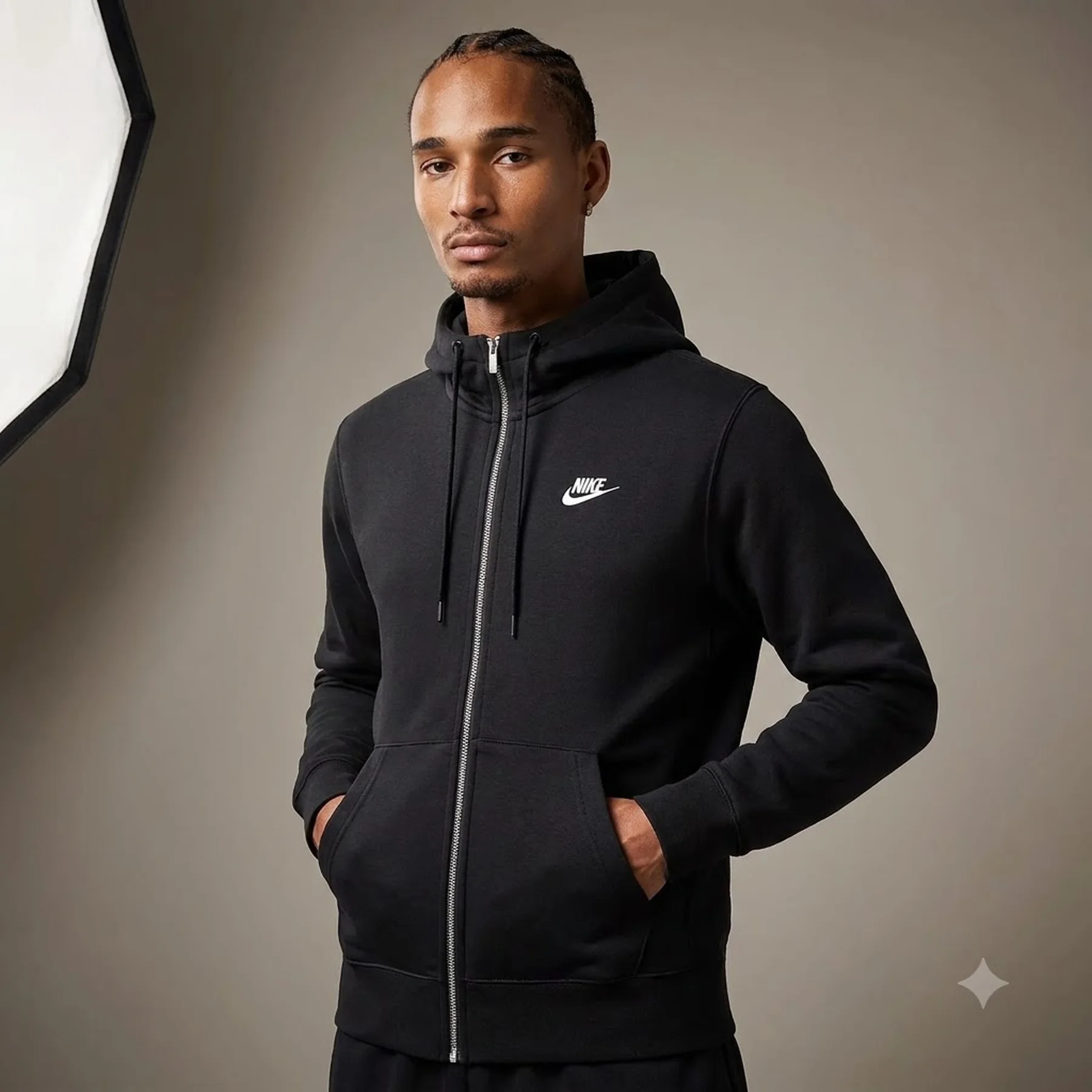 Кофта чоловіча Nike Club Bb Fz Black (FN3861-010)