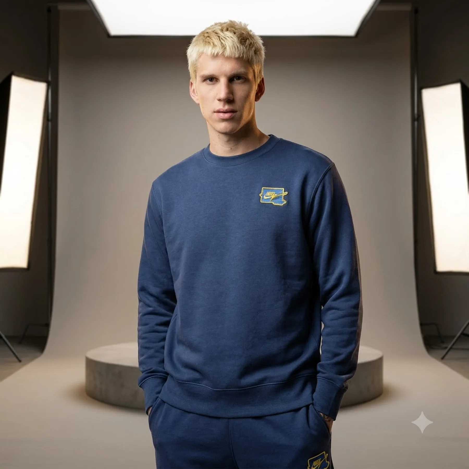 Кофта чоловіча Nike Club Crew Blue (FZ0764-410)