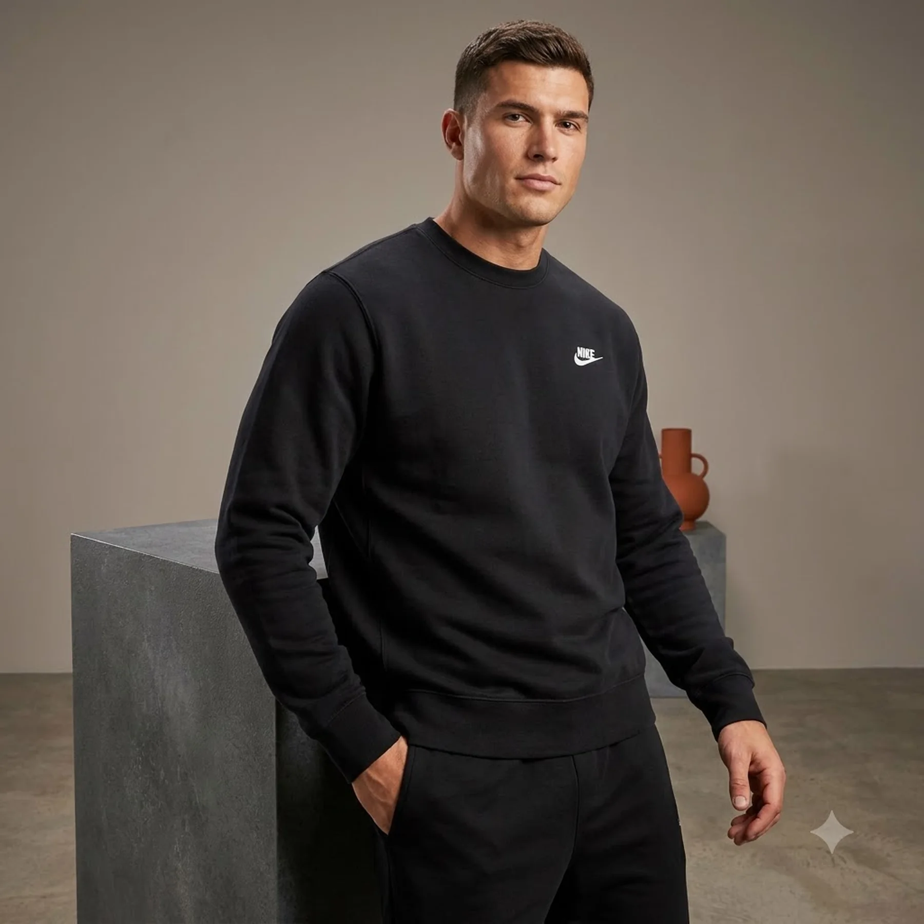 Кофта чоловіча Nike Club Ft Cre Black (FN3888-010)