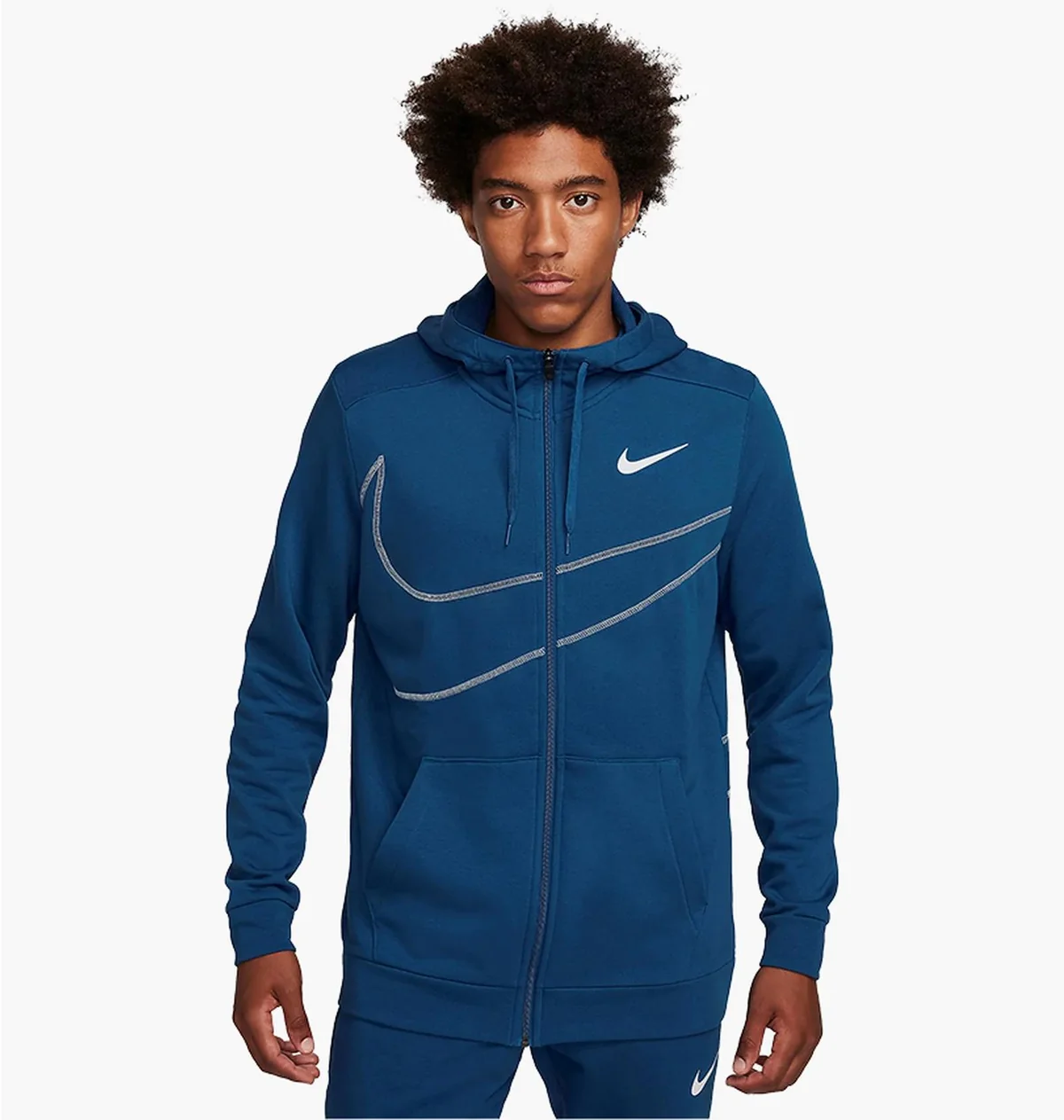 Кофта чоловіча Nike Dri-Fit Fleece Full-Zip Fitness Hoodie (FB8575-476)