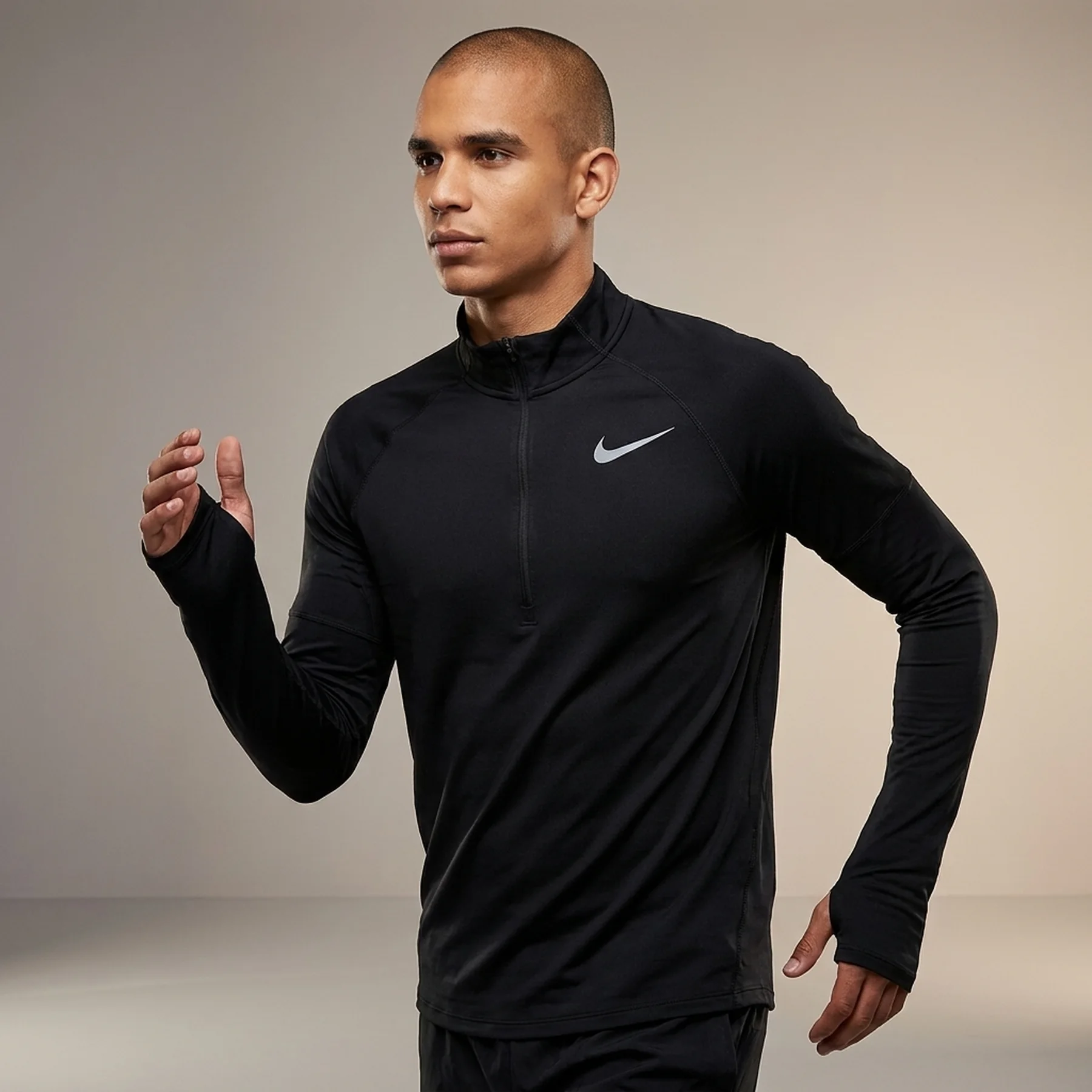 Кофта чоловіча Nike Element Dri Fit Half Zip Running Black (CD8273-010)