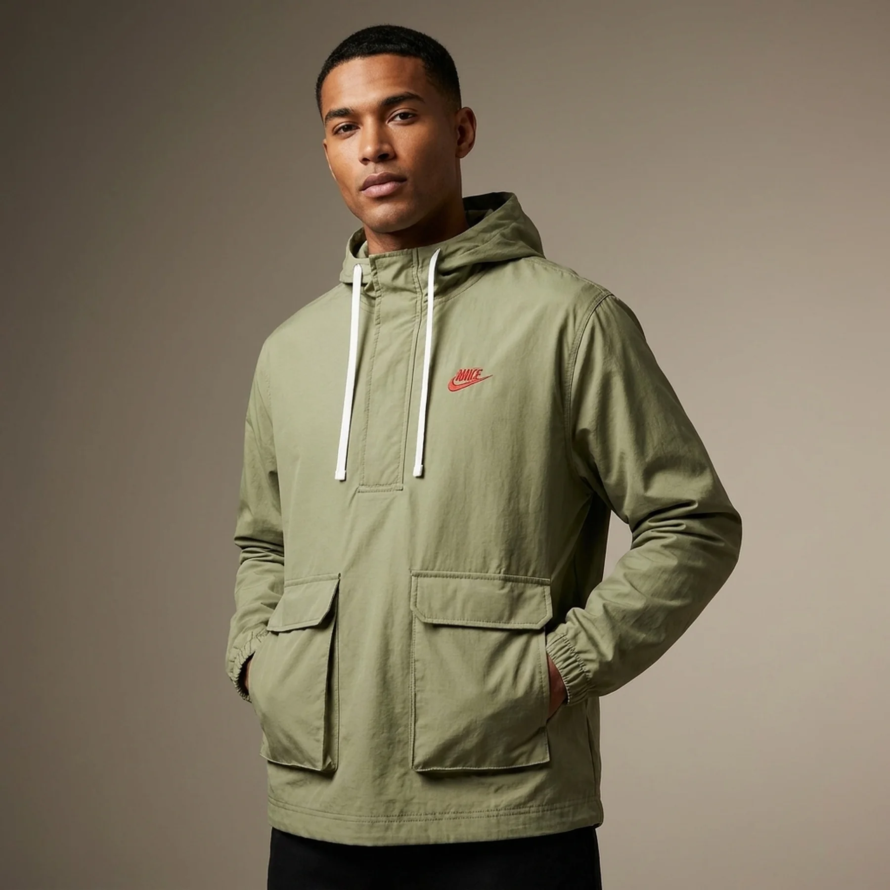 Кофта чоловіча Nike Heritage Popover Jacket Light Army (DA0037-320)