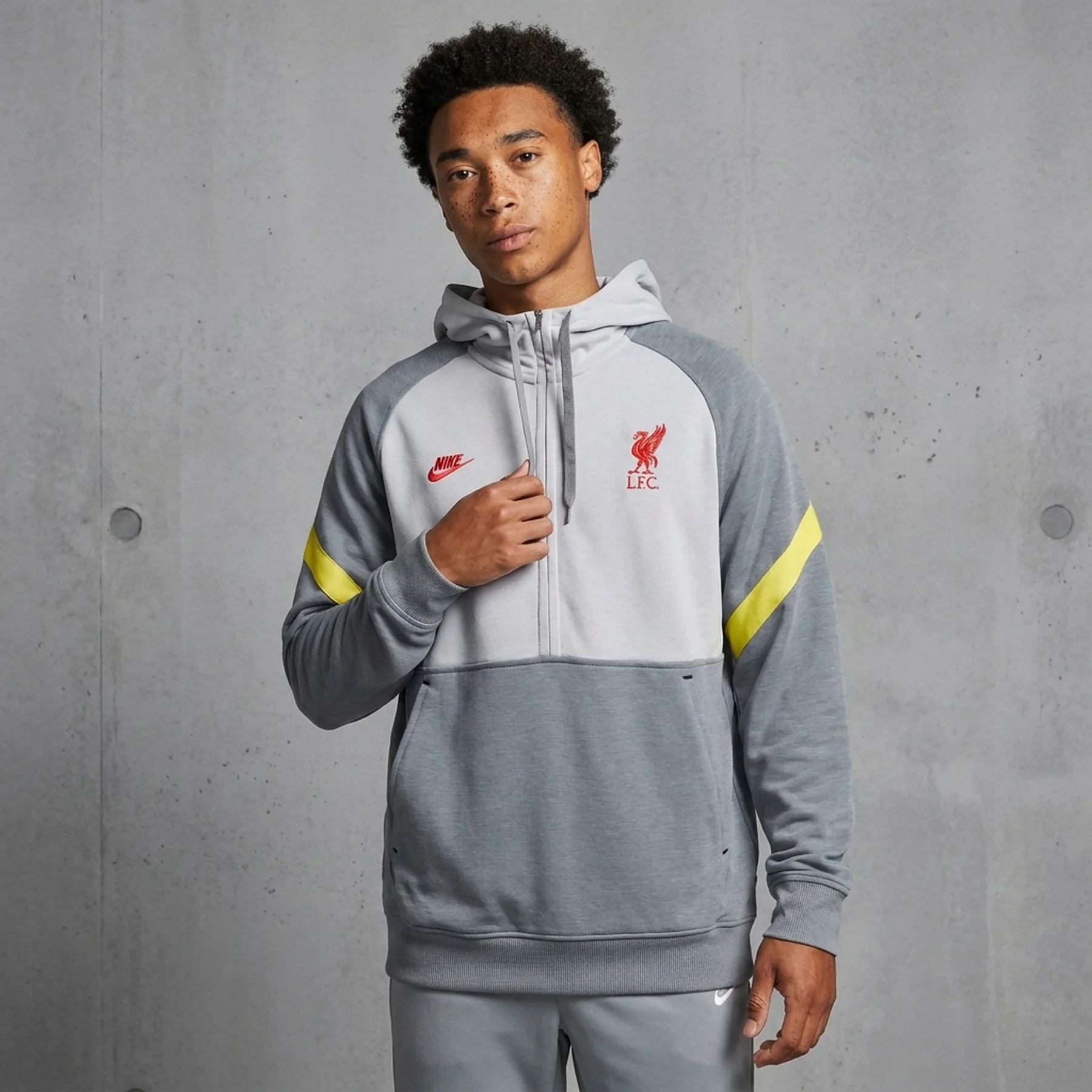 Кофта чоловіча Nike Liverpool Fc Travel Fleece Grey (DB7824-016)