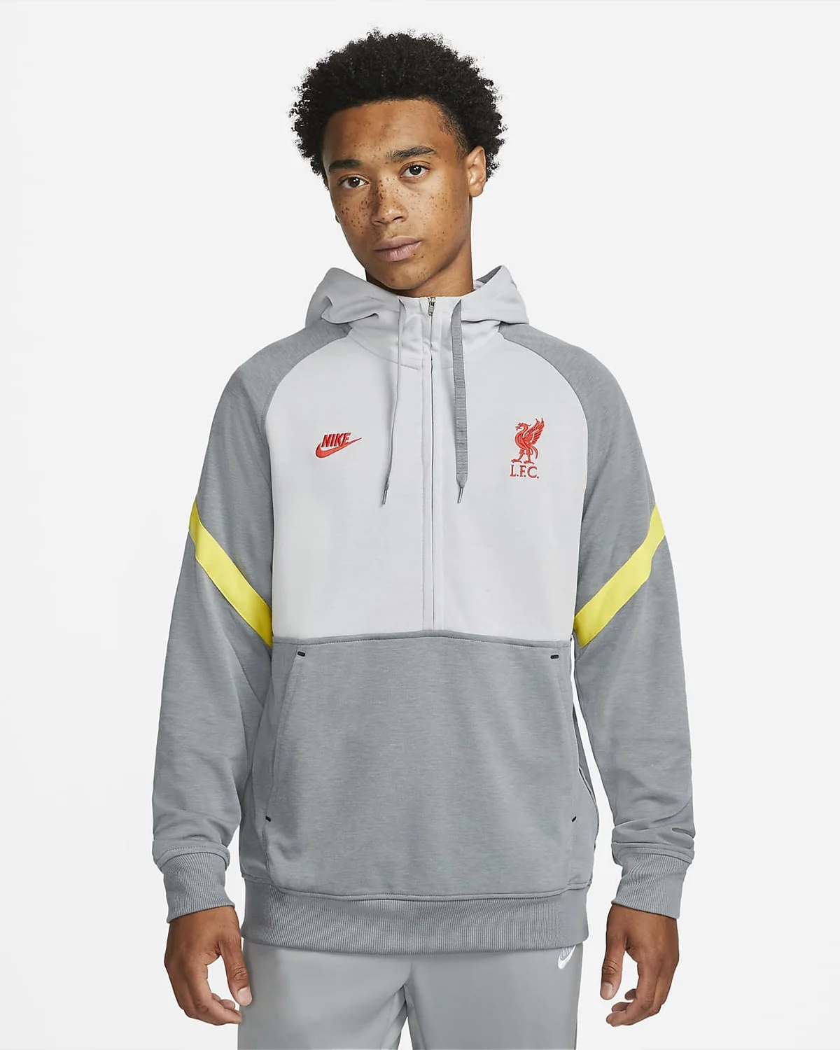 Кофта чоловіча Nike Liverpool Fc Travel Fleece Grey (DB7824-016)