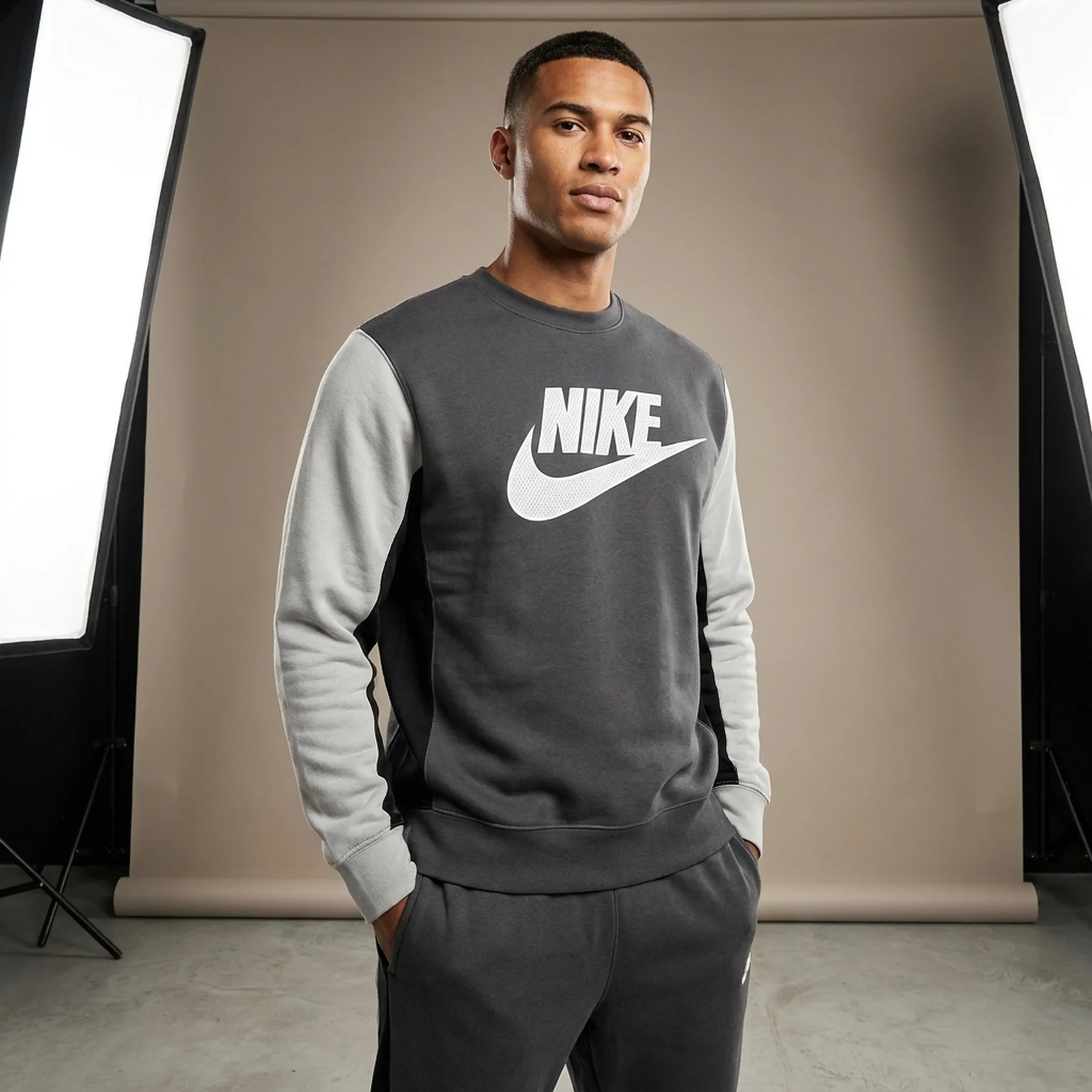 Кофта чоловіча Nike M Nsw Hybrid Flc Crew Bb (DJ5075-032)