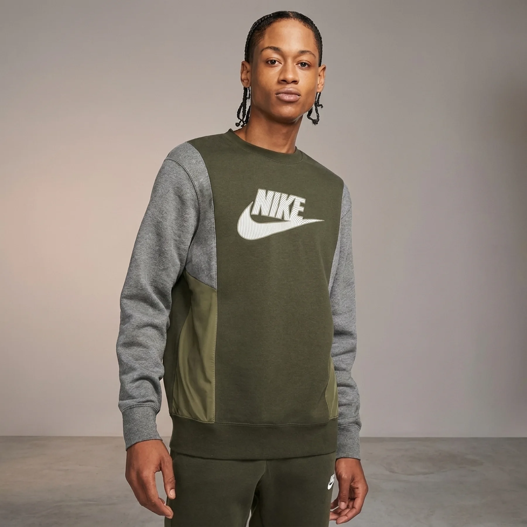 Кофта чоловіча Nike M Nsw Hybrid Flc Crew Bb (DJ5075-355)
