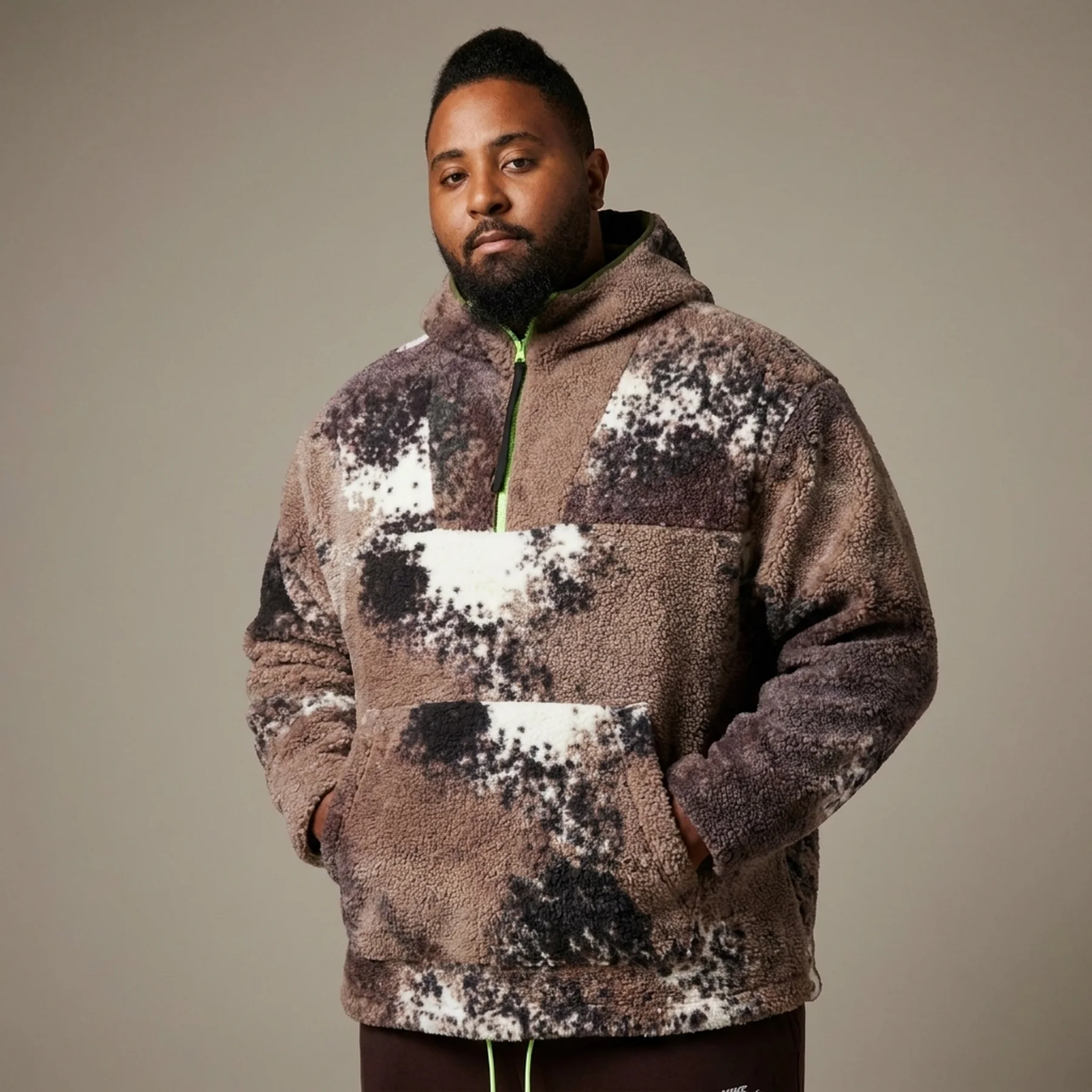 Кофта чоловіча Nike Mens 1/2-Zip Hoodie Brown (DD5009-004)