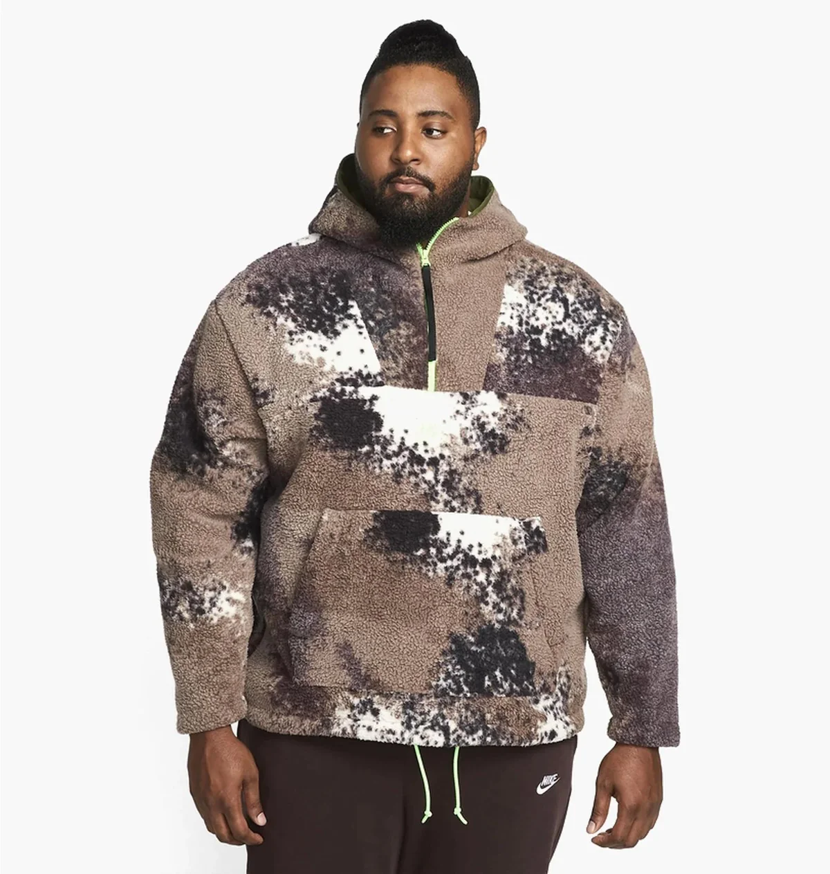 Кофта чоловіча Nike Mens 1/2-Zip Hoodie Brown (DD5009-004)
