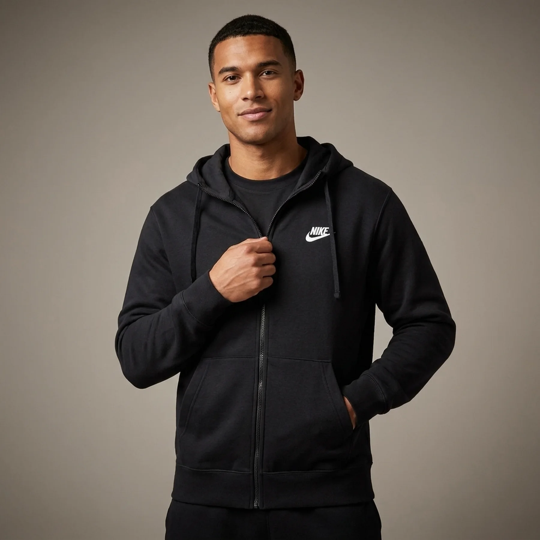 Кофта чоловіча Nike Nike M Nk Club Ft Fz Hoodie (FN3884-010)