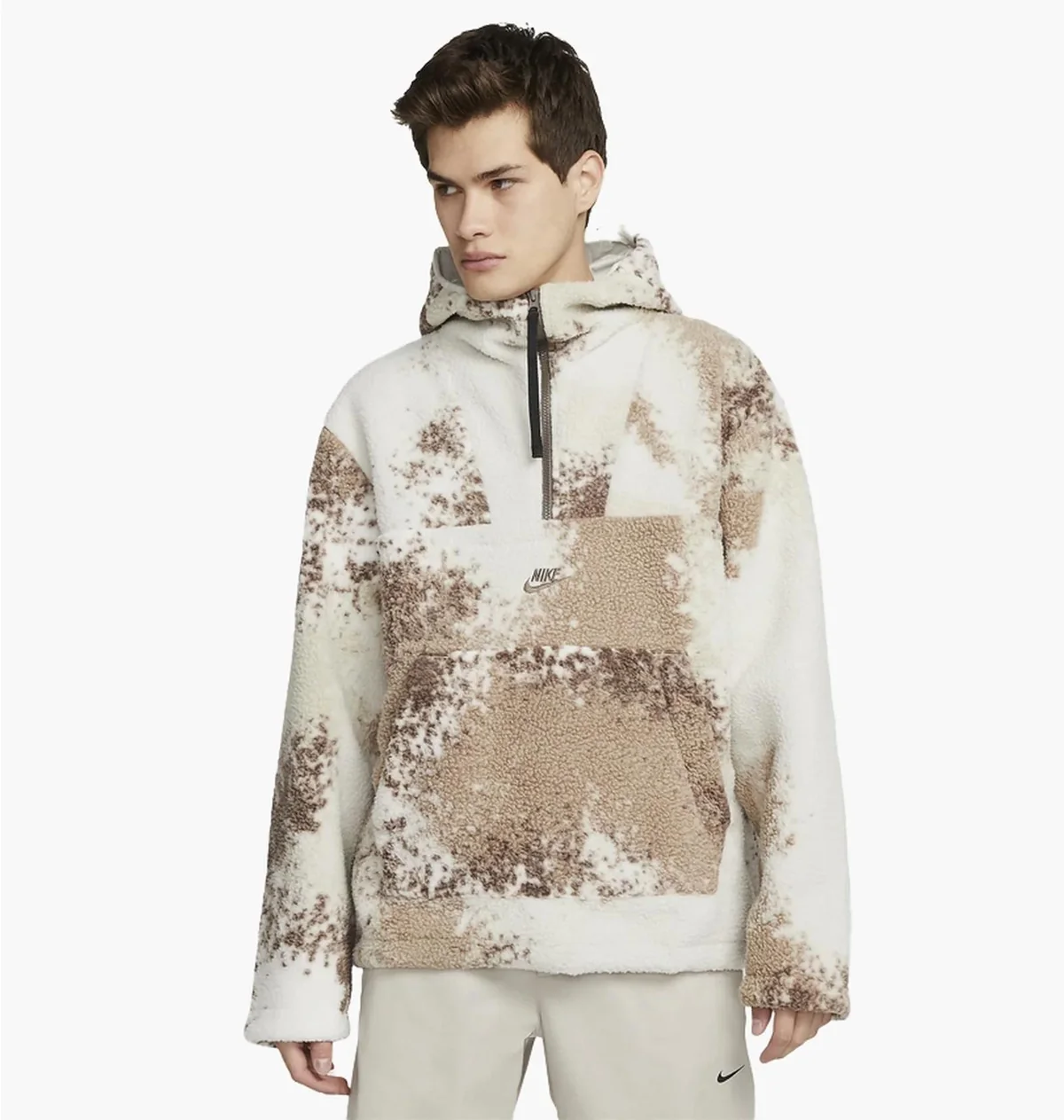 Кофта чоловіча Nike Nsw Sherpa Sport Essentials+ 1/2 Zip Hoodie Fleece (DD5009-072)