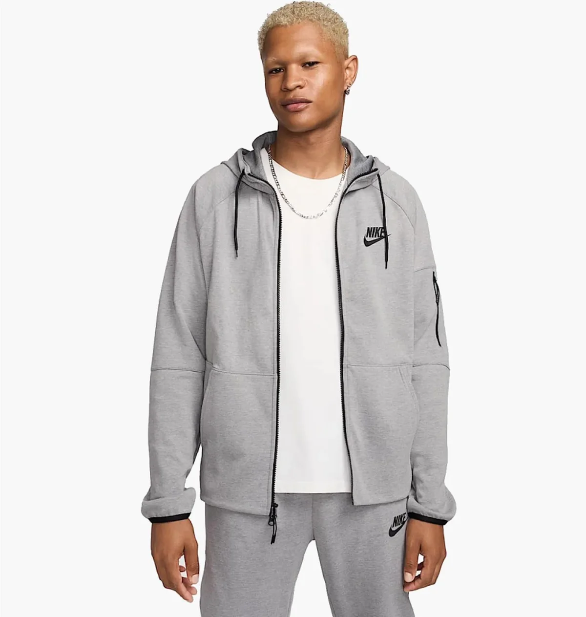 Кофта чоловіча Nike Nsw Te Fz Fleece Hoodie Dark Steel (DD5284-002)