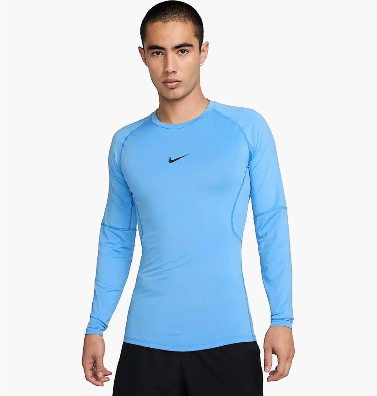 Кофта чоловіча Nike Pro Dri-Fit Tight Long-Sleeve Fitness Top Light Blue (FB7919-412)