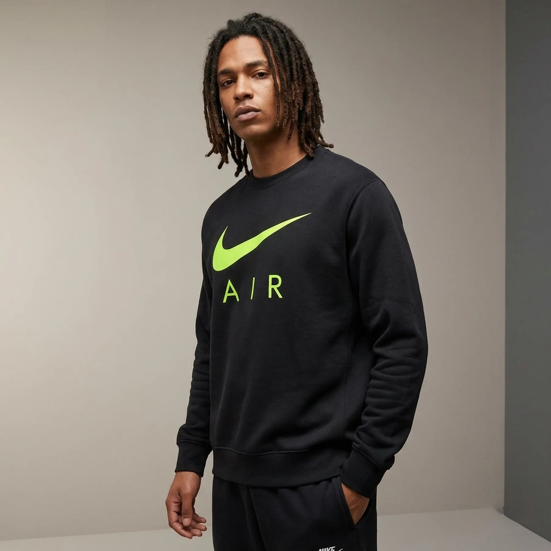 Кофта чоловіча Nike Sportswear Air Crew Fleece Erkek Sweatshirt (FN7692-011)