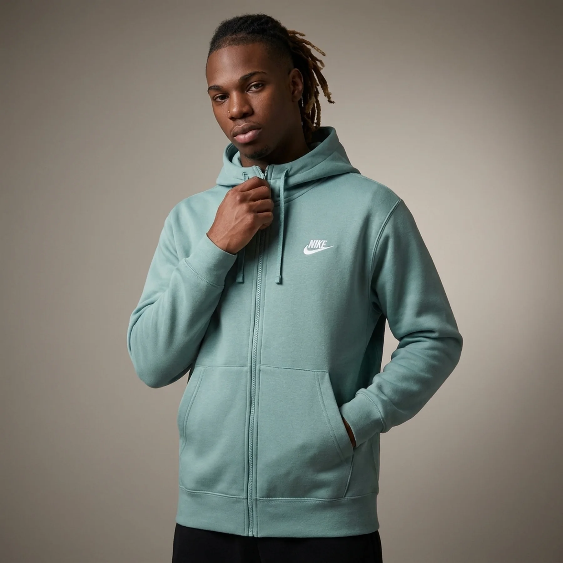 Кофта чоловіча Nike Sportswear Club Fleece Full-Zip Hoodie (BV2645-309)