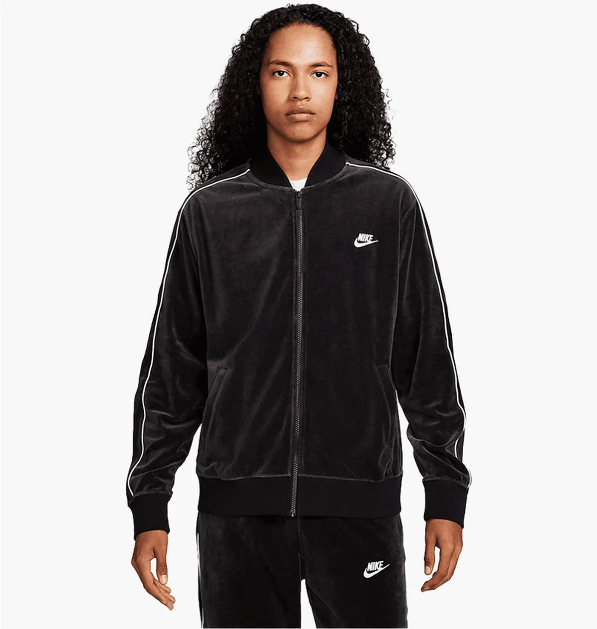 Кофта чоловіча Nike Sportswear Club Velour Jacket Black (FB8231-010)