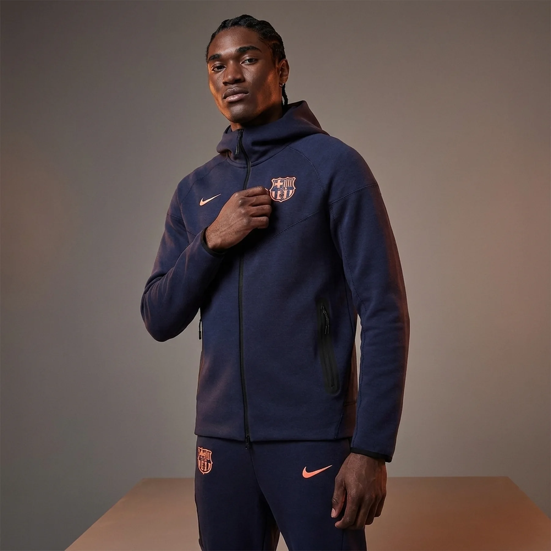 Кофта чоловіча Nike Sportswear Fc Barcelona Tech Fleece Blue (HQ1829-411)