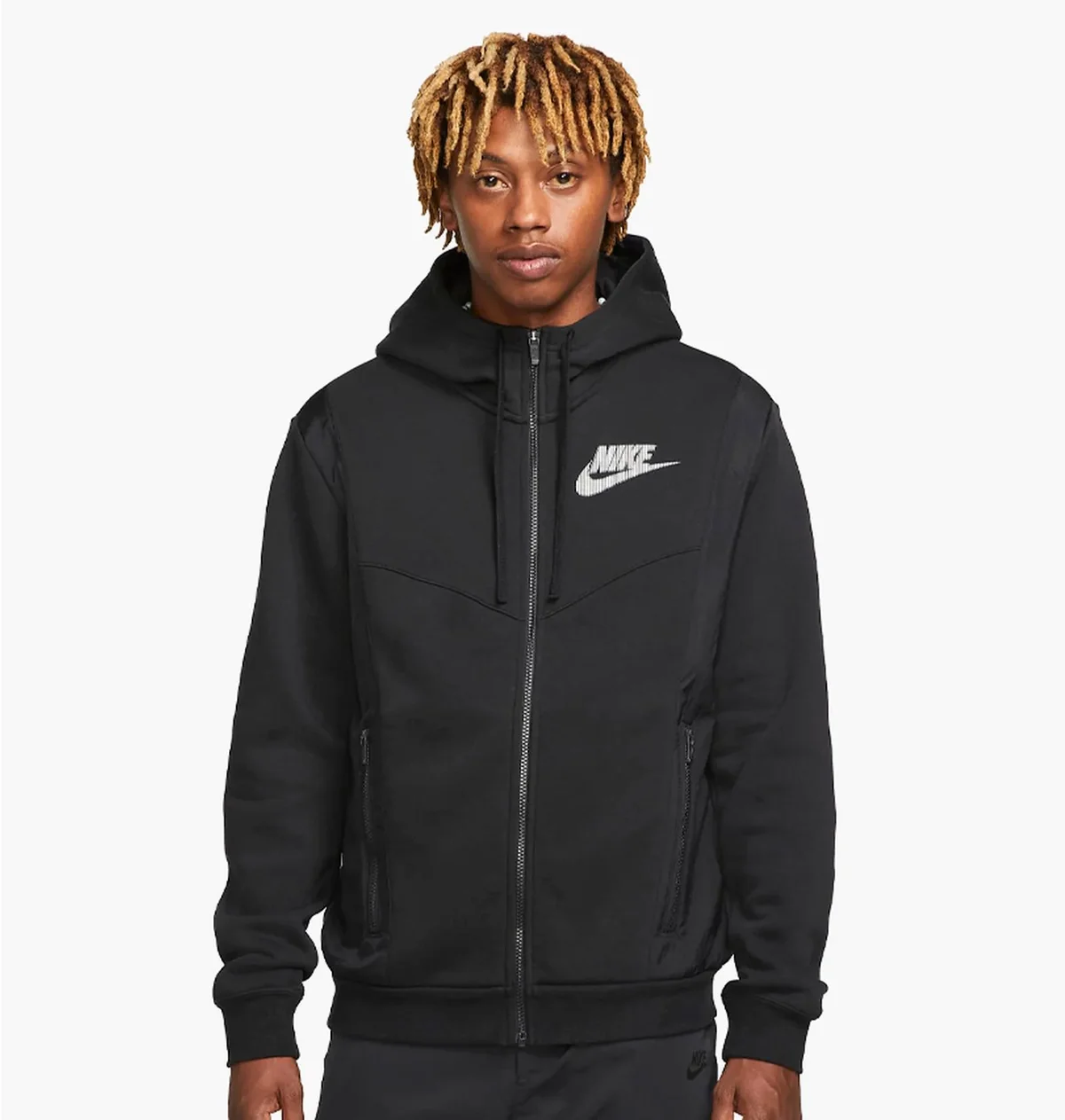 Кофта чоловіча Nike Sportswear Hybrid Full-Zip Fleece Hoodie (DO7228-010)