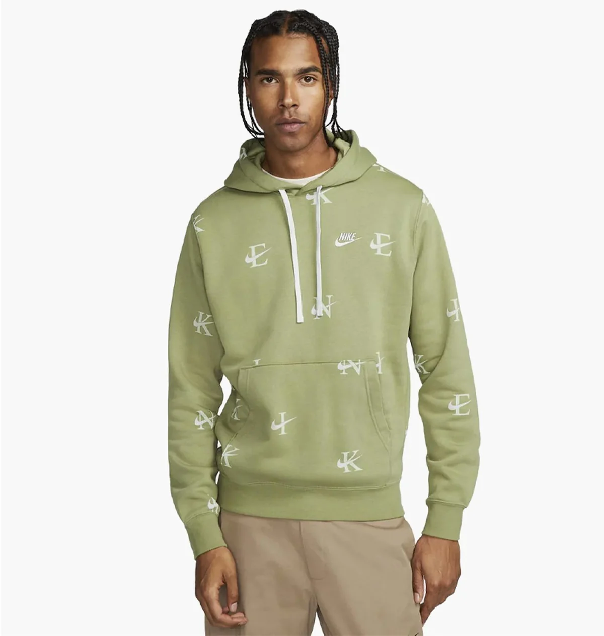 Кофта чоловіча Nike Sportswear Printed Club Fleece Hoodie (DV9601-334)