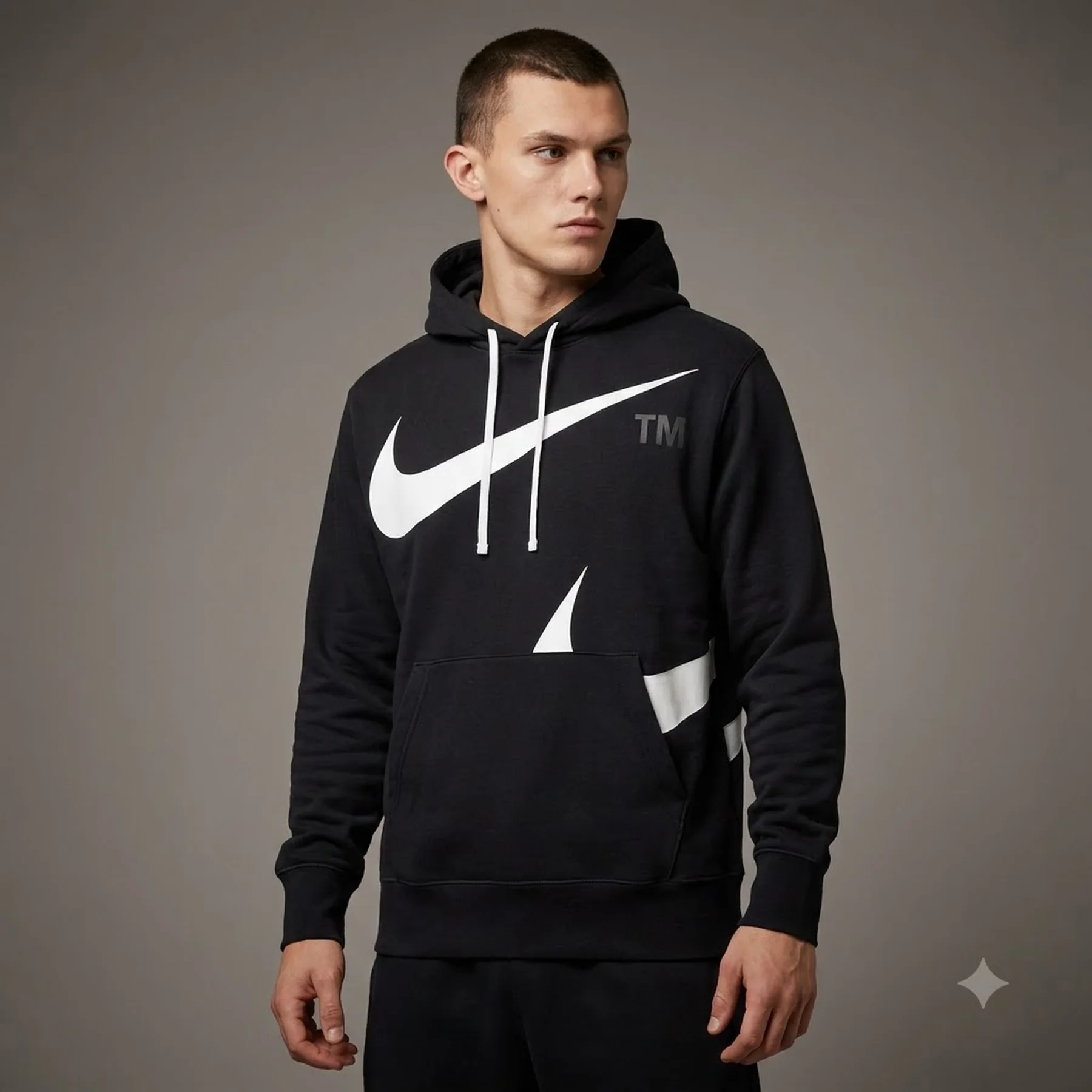 Кофта чоловіча Nike Sportswear Swoosh Black (DR8912-010)