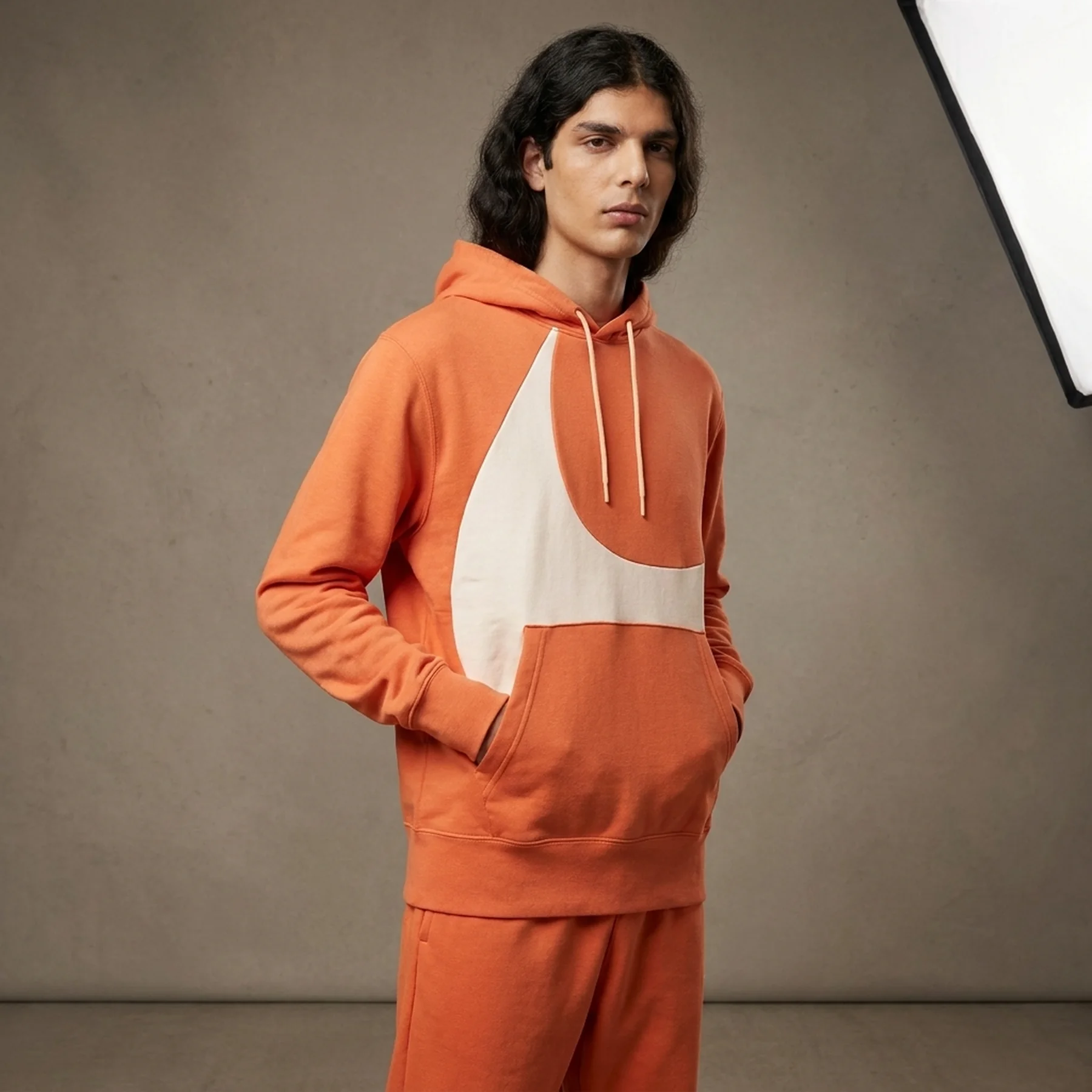 Кофта чоловіча Nike Sportswear Swoosh Hoodie Orange (DH1027-808)