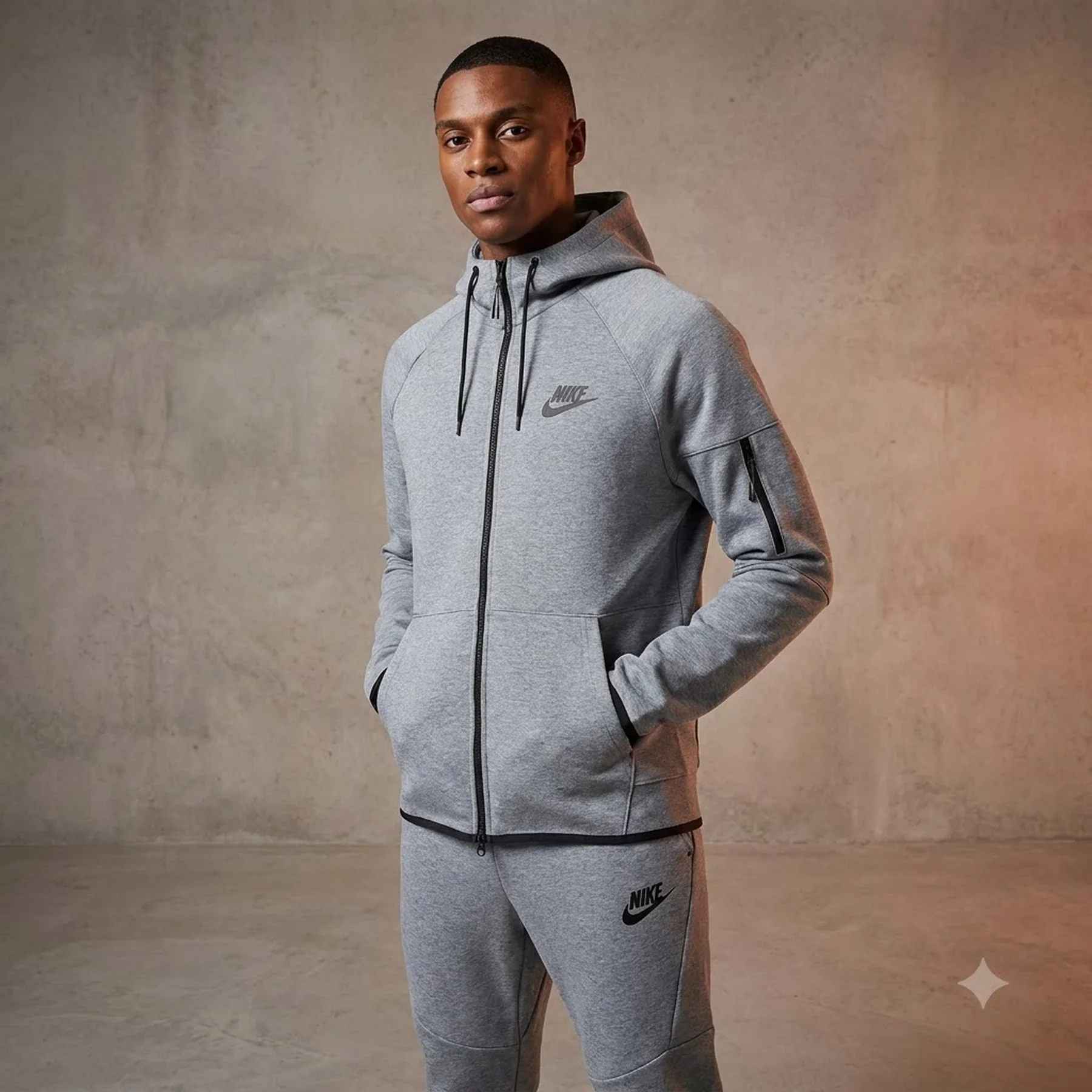 Кофта чоловіча Nike Sportswear Tech Fleece Essential Full Zip Grey (DD5284-451)