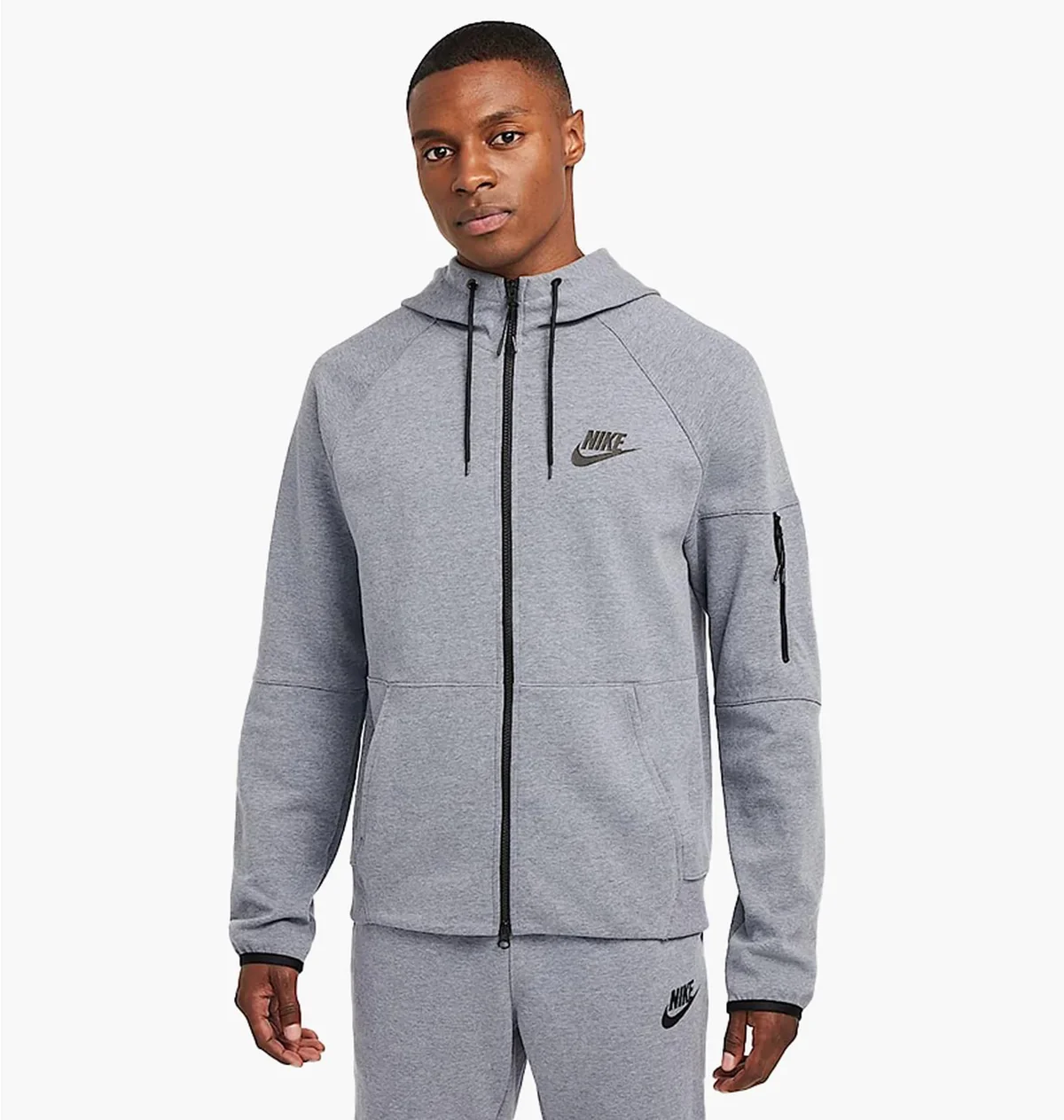 Кофта чоловіча Nike Sportswear Tech Fleece Essential Full Zip Grey (DD5284-451)