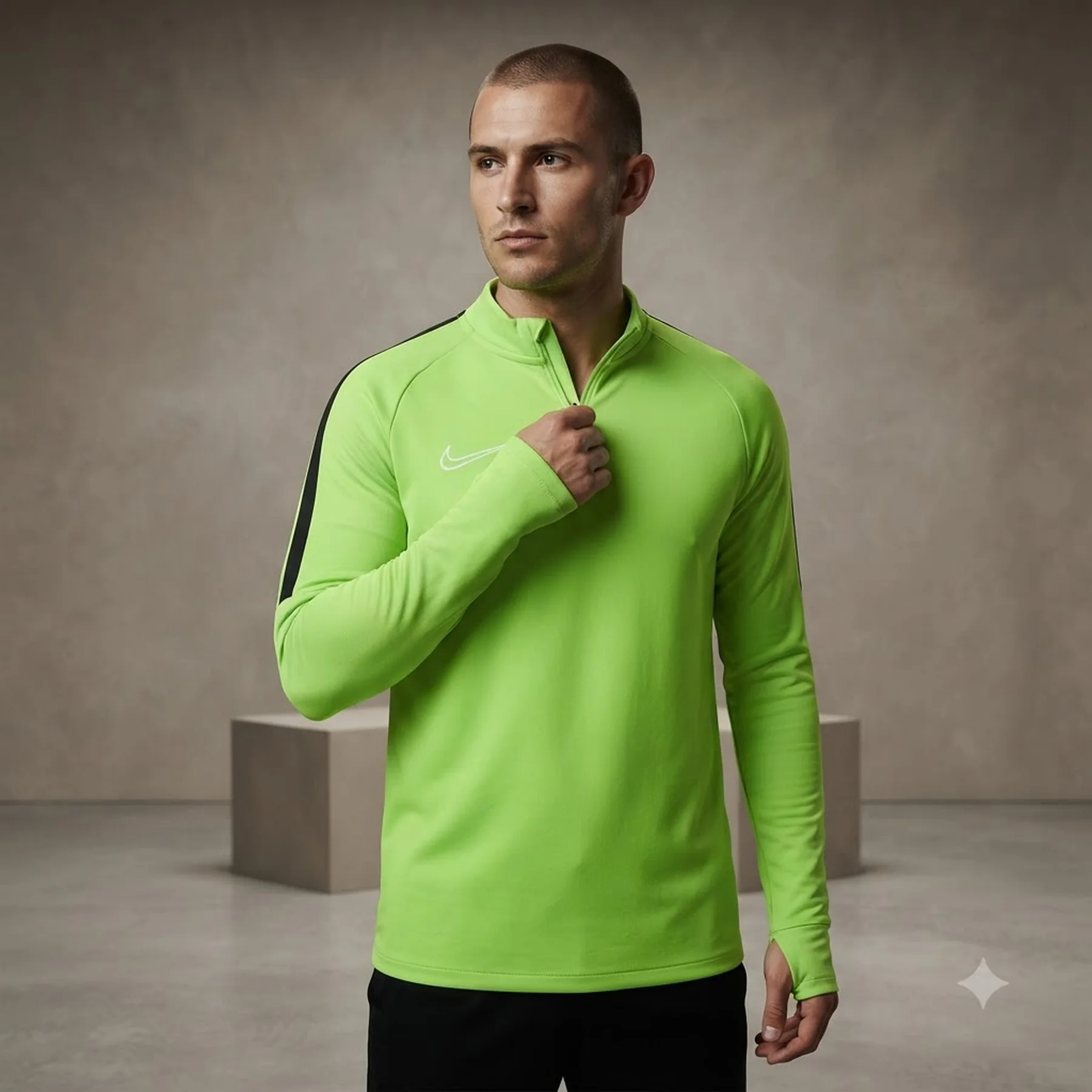 Кофта чоловіча Nike Sweatshirt M Nk Dry Acdmy19 Dril Top Green (AJ9094-702)