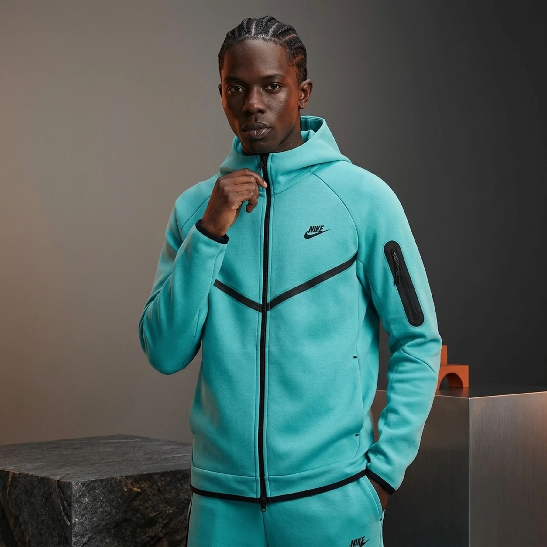 Кофта чоловіча Nike Tech Fl. 2025 Turquoise (HV0949-345)