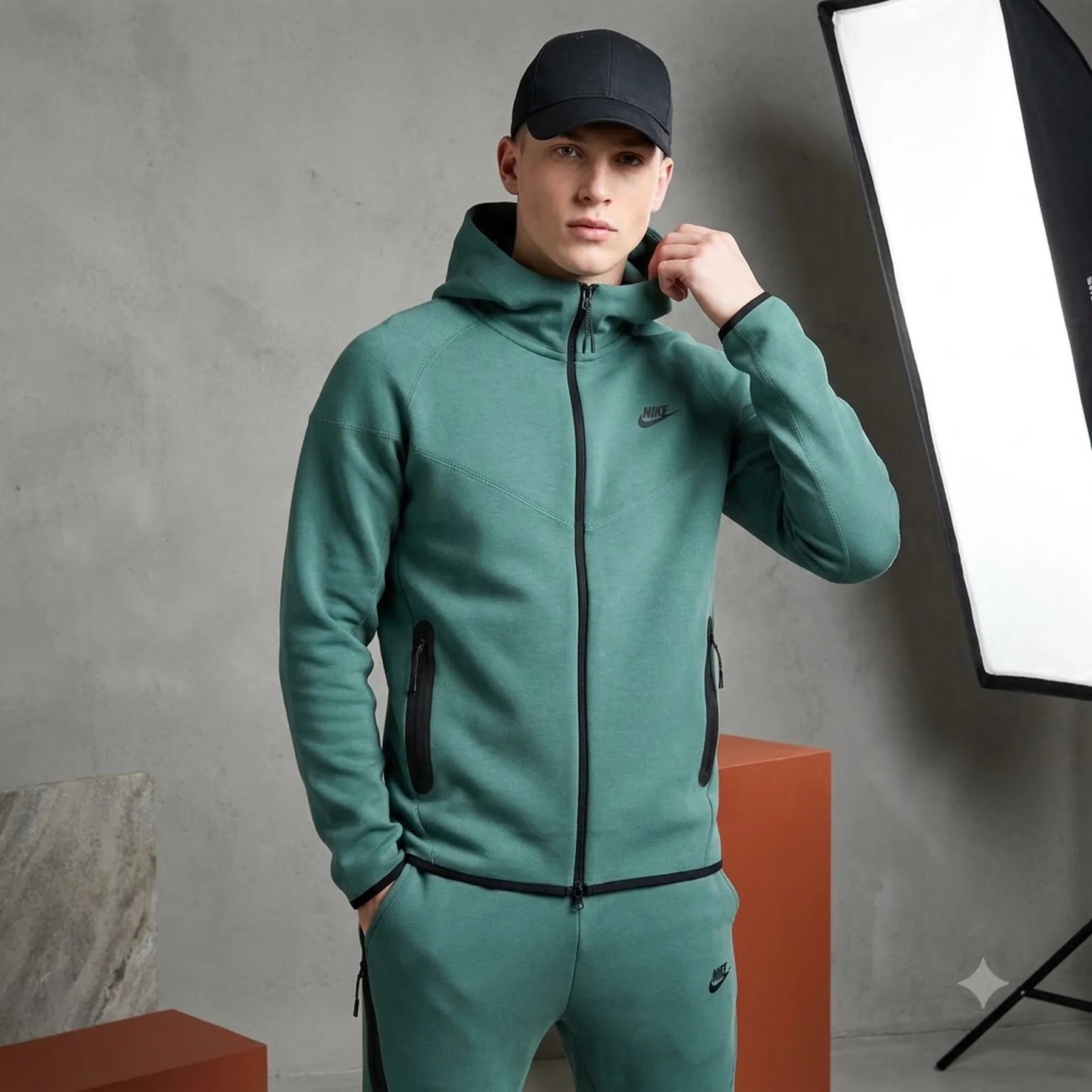 Кофта чоловіча Nike Tech Fleece Fz Wr Turquoise (FB7921-361)