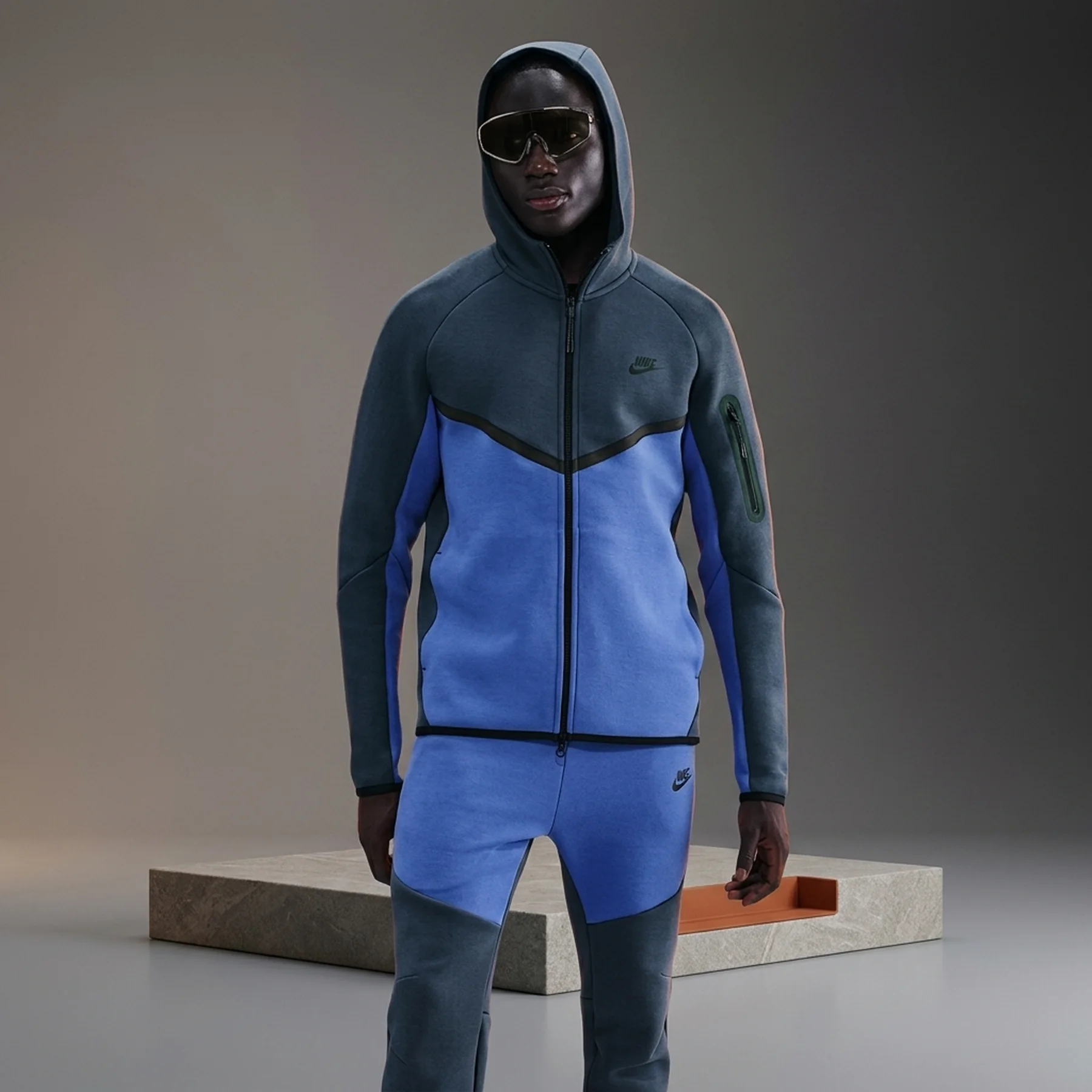 Кофта чоловіча Nike Tech Fleece Windrunner Blue (HV0949-438)
