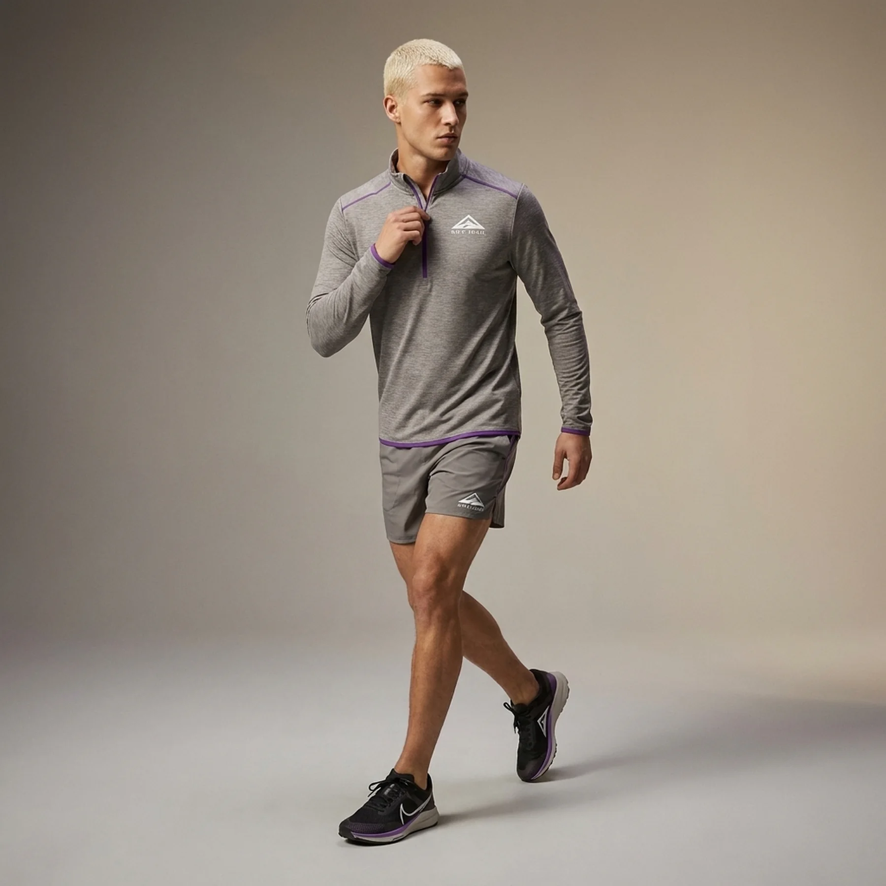 Кофта чоловіча Nike Trail Dri-Fit 1/2-Zip Running Top Grey (FB7535-053)