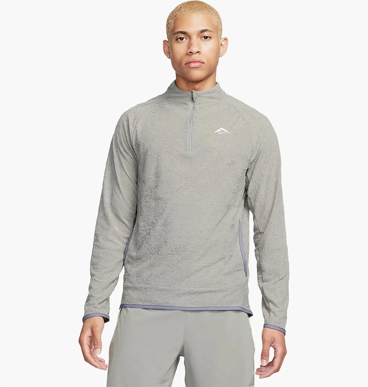 Кофта чоловіча Nike Trail Dri-Fit 1/2-Zip Running Top Grey (FB7535-053)