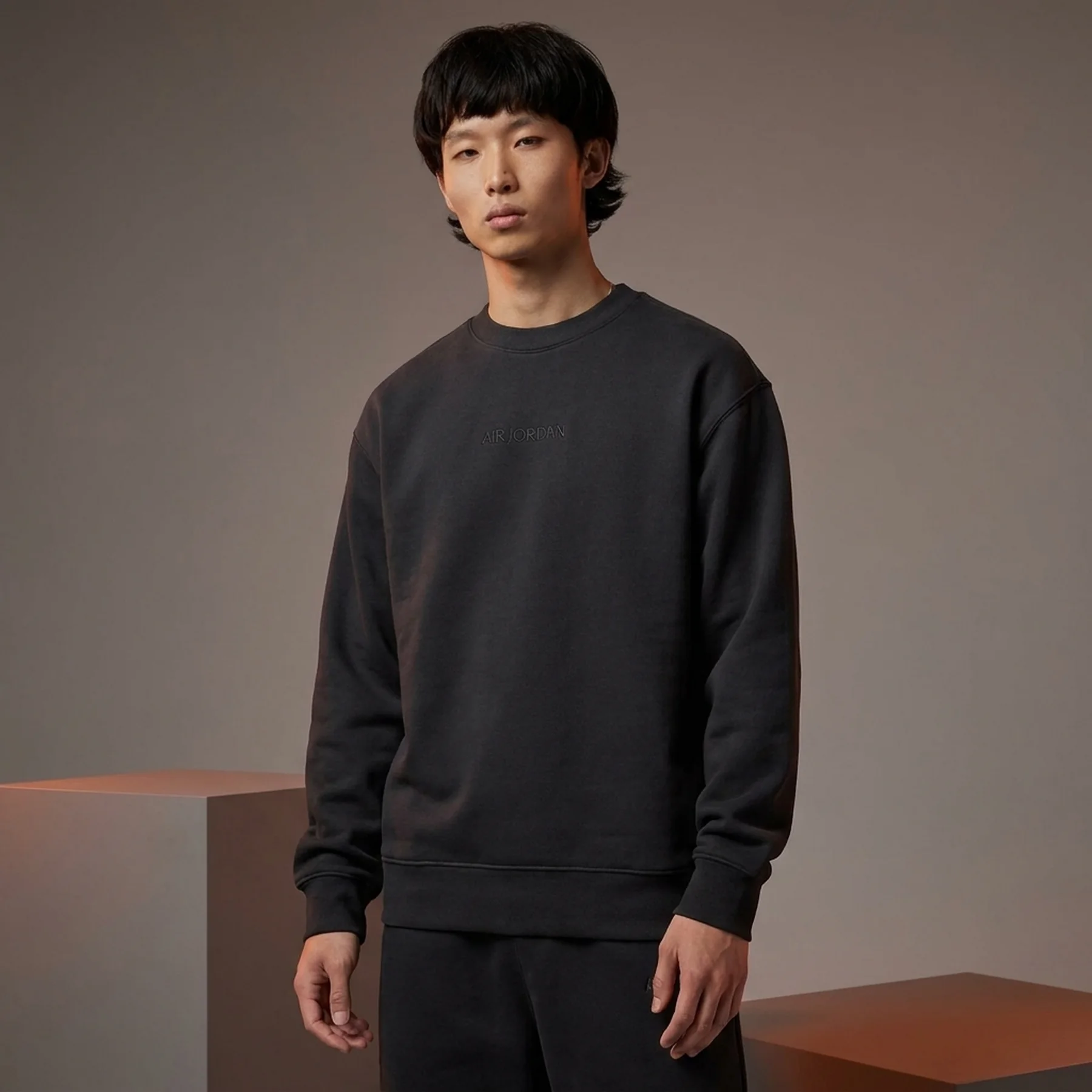 Кофта чоловіча Nike Wordmark Fleece Crewneck Black (FZ3950-045)