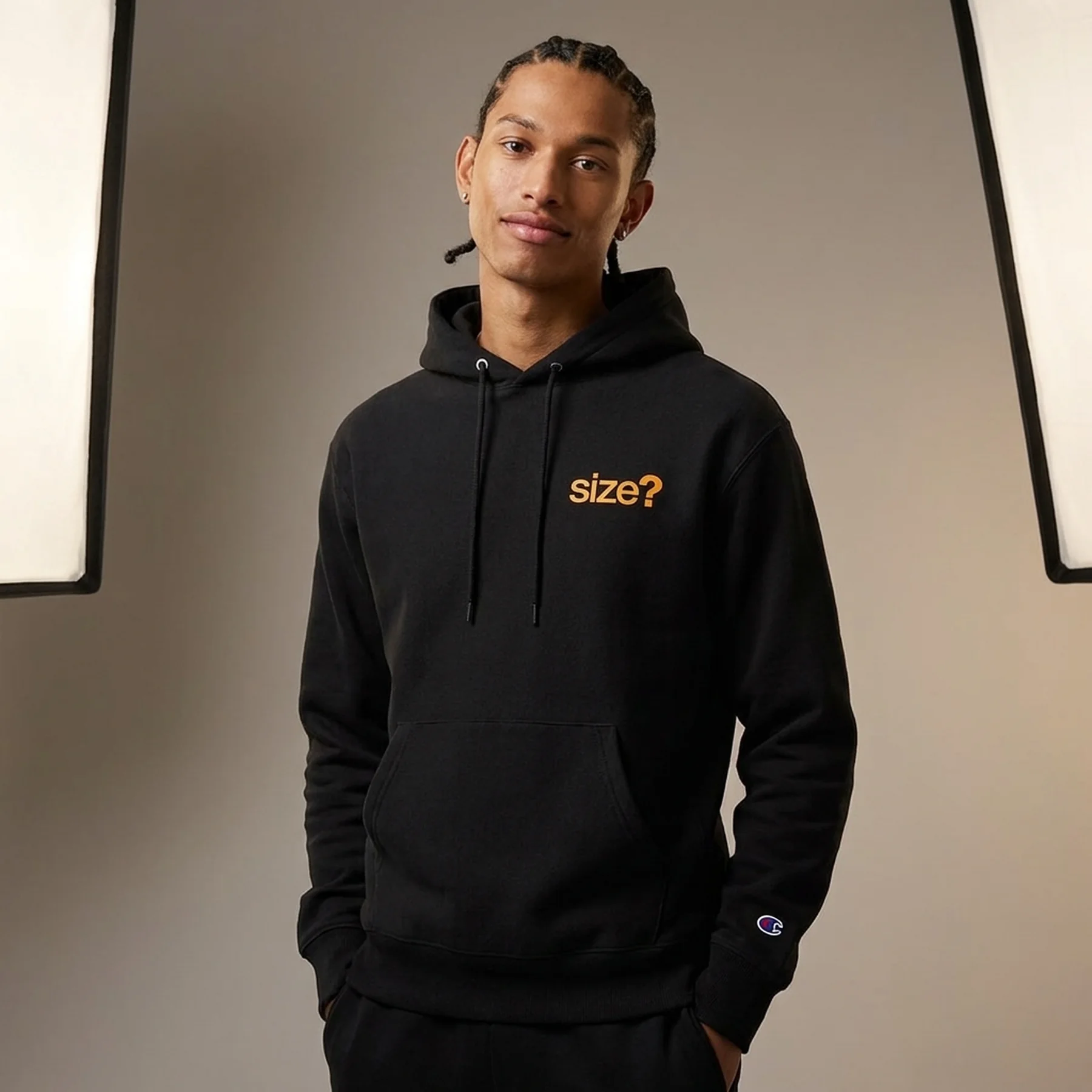 Кофта чоловіча No Brand Pullover Hoodie / Black (SZHOODBLK)