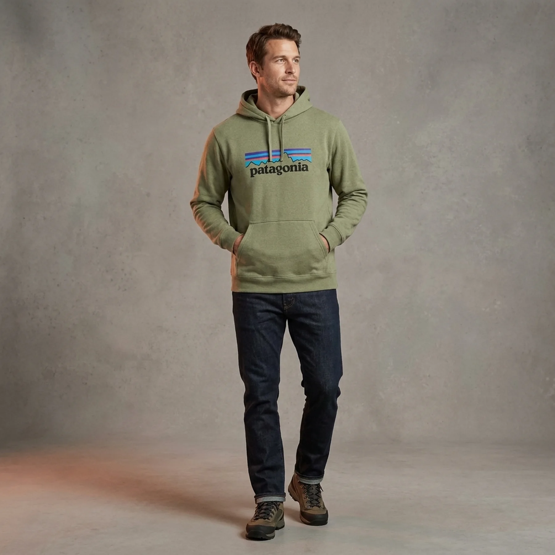 Кофта чоловіча Patagonia P-6 Logo Uprisal Hoody Bugr (BUGR39622)