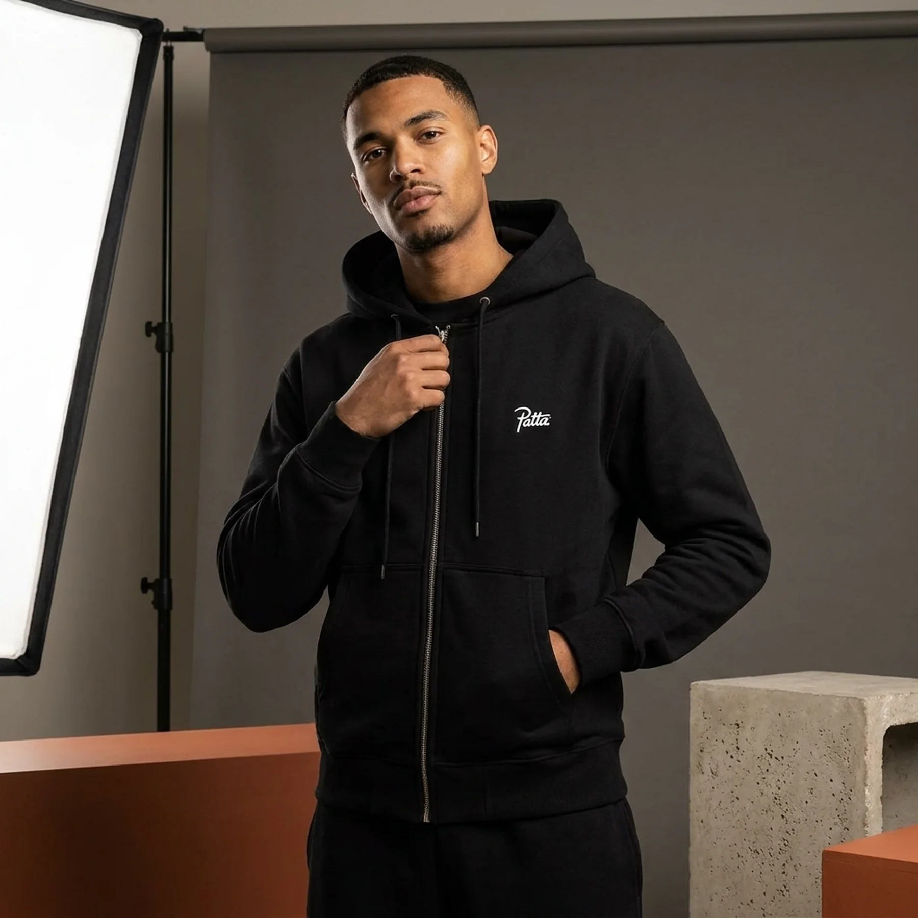 Кофта чоловіча Patta Classic Zip-Up Hooded Sweater (331-0203-001)