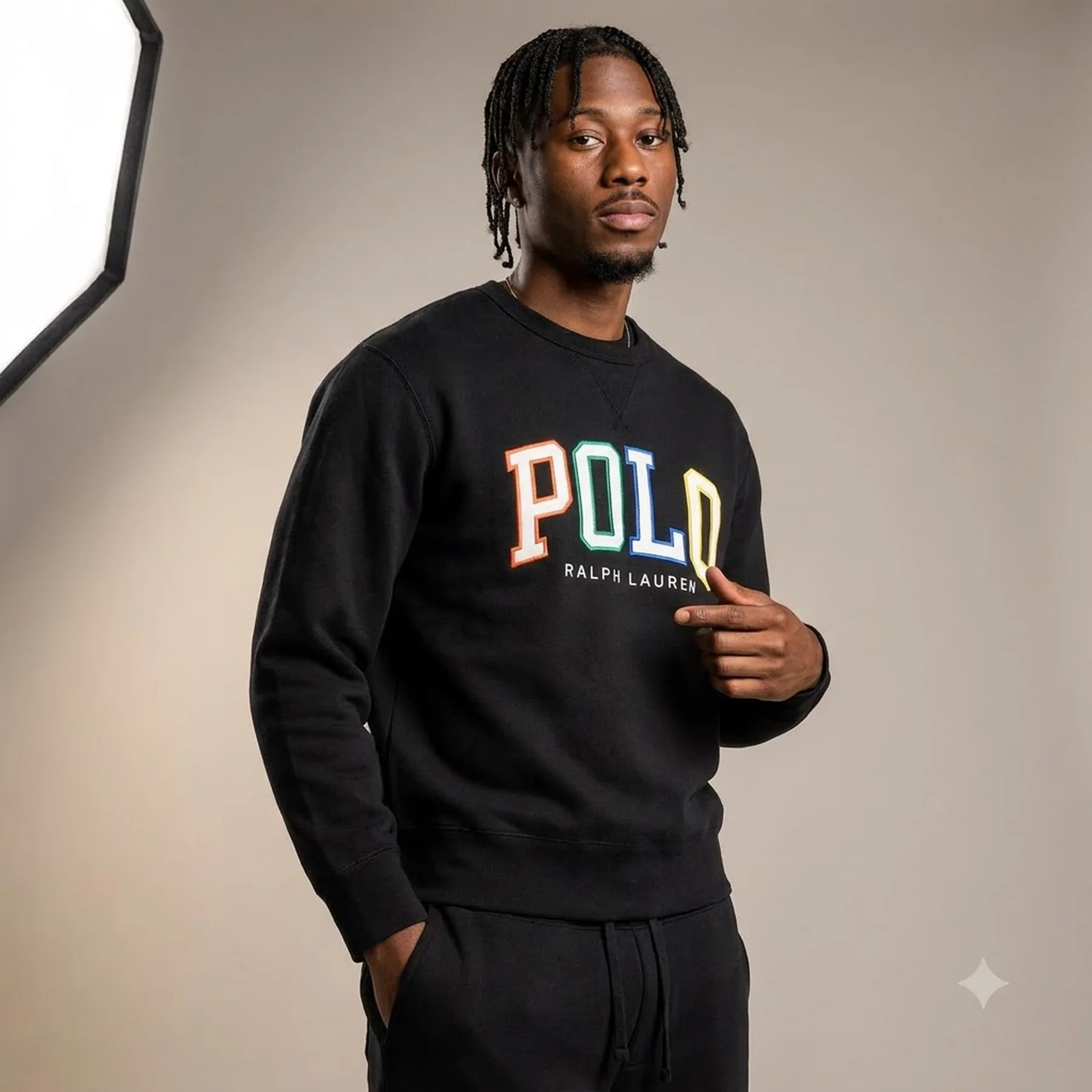 Кофта чоловіча Polo Ralph Lauren Multicolour Embroidery Arch Logo Crew Swea (710890191001)