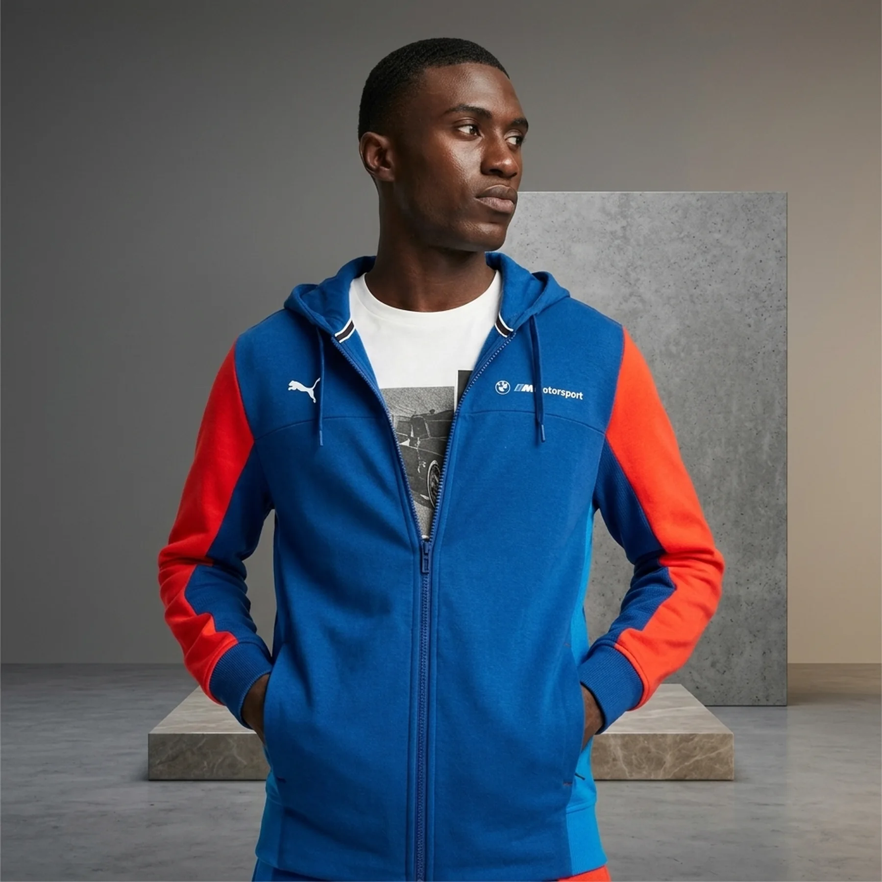 Кофта чоловіча Puma Bmw M Motorsport Hooded Sweat Jacket Blue (621221-04)