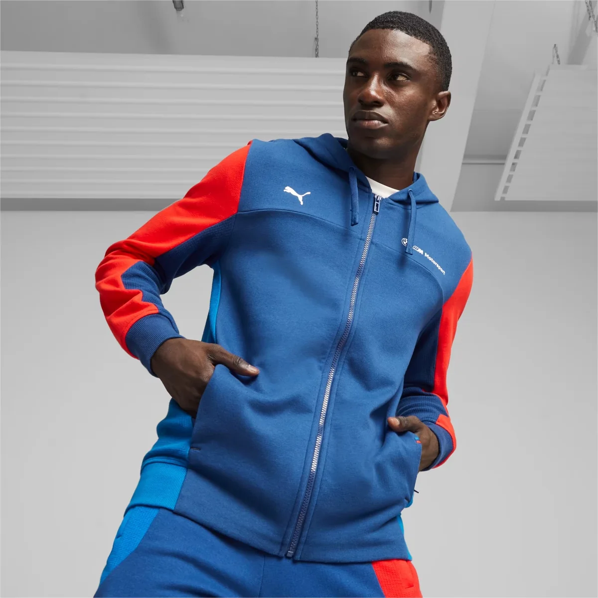 Кофта чоловіча Puma Bmw M Motorsport Hooded Sweat Jacket Blue (621221-04)