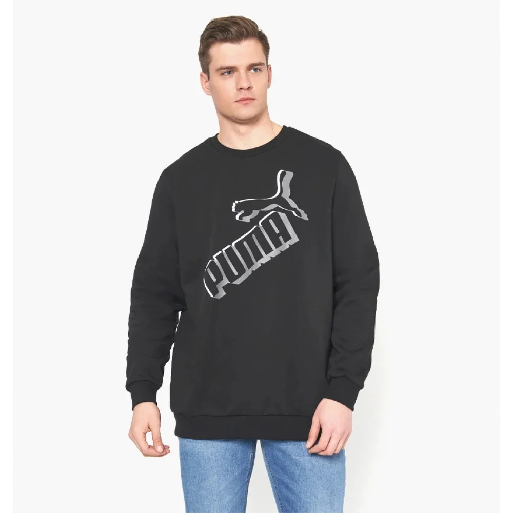 Кофта чоловіча Puma Essentials+ Big Logo Crew (84986301)