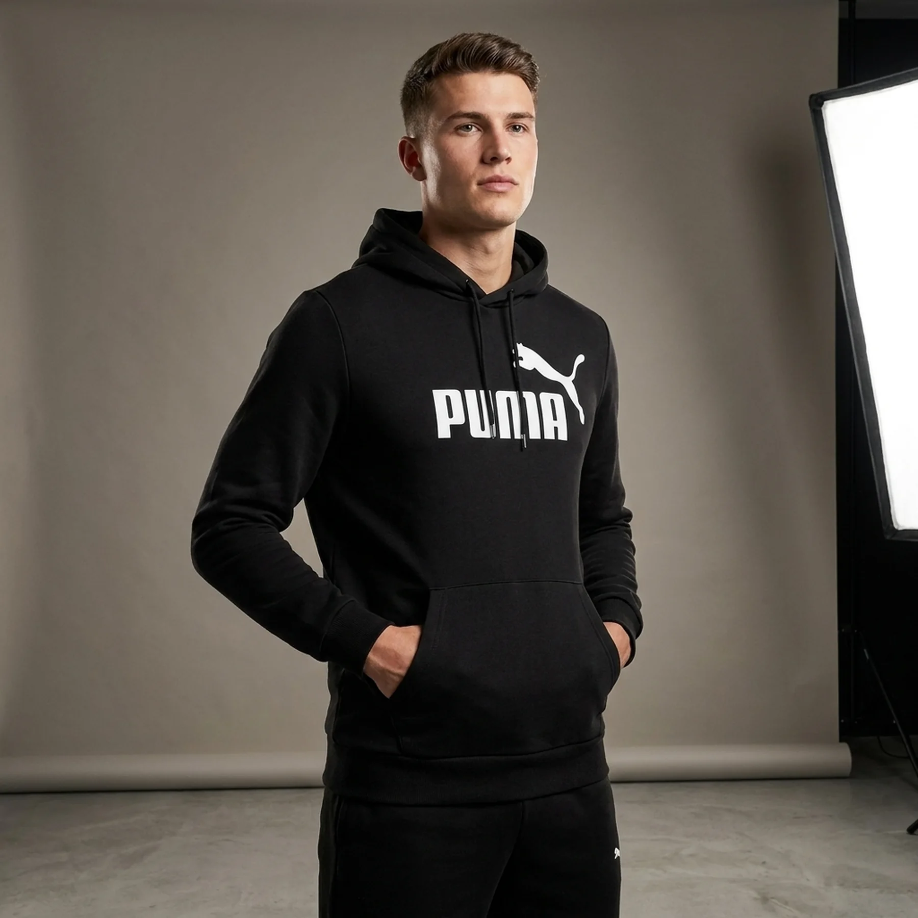 Кофта чоловіча Puma Essentials Big Logo Mens Hoodie Black (846812-01)