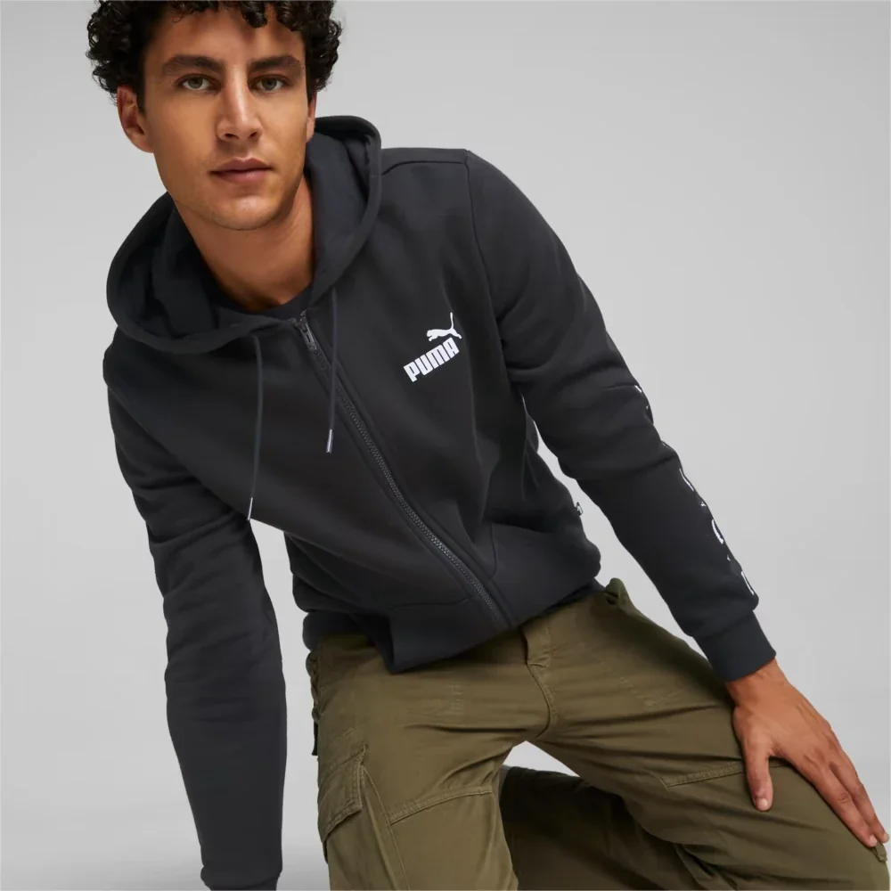 Кофта чоловіча Puma Essentials+ Tape Full-Zip Hoodie Black (670270-01)