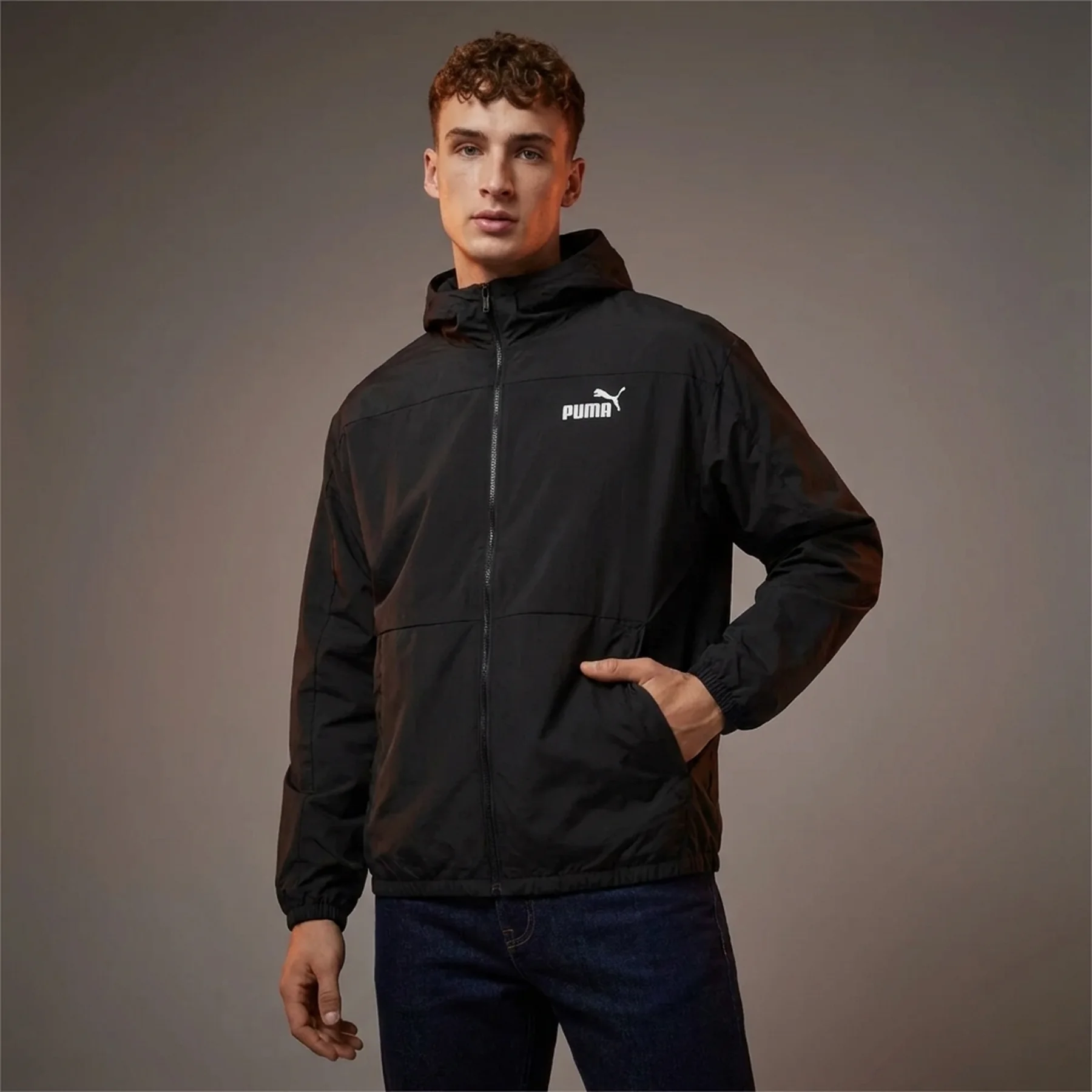 Кофта чоловіча Puma Hooded Windbreaker Jacket Black (675387-01)