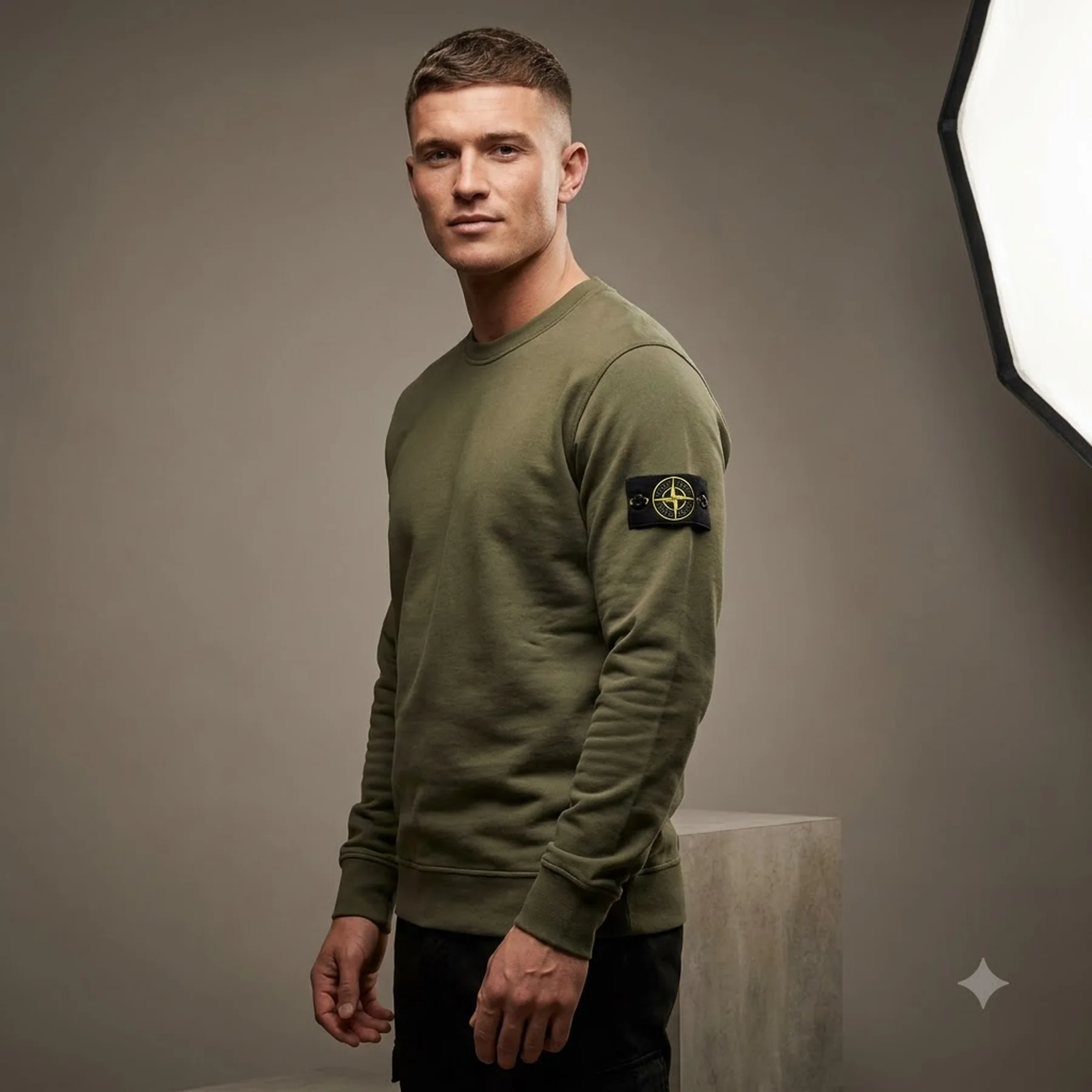 Кофта чоловіча Stone Island Sweatshirt Green (811561241-V0159)