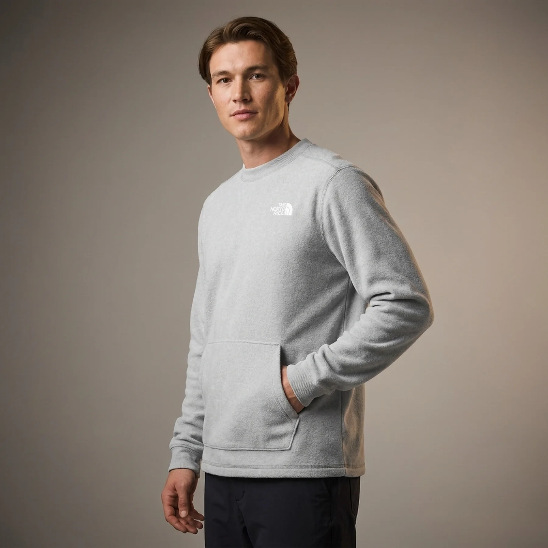 Кофта чоловіча The North Face Textured Cap Rock Long-Sleeve Sweatshirt Grey (NF0A7UJDDYX)