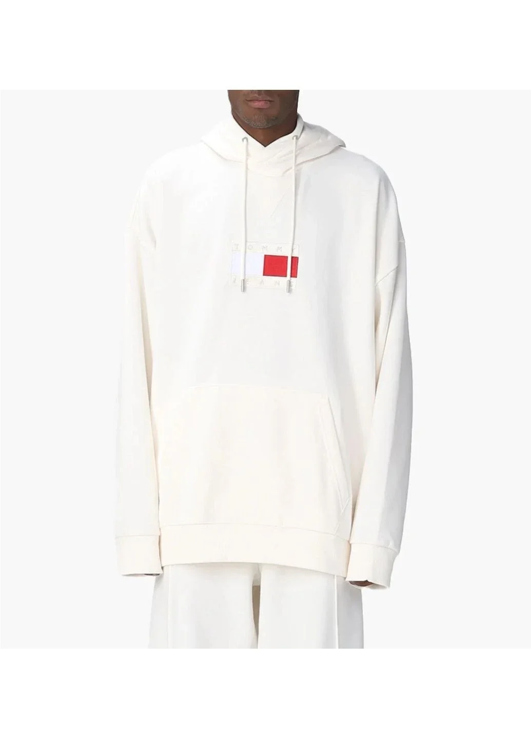 Кофта чоловіча Tommy Hilfiger Jeans Tjcu Flag Hoodie Beige (DM0DM15163)