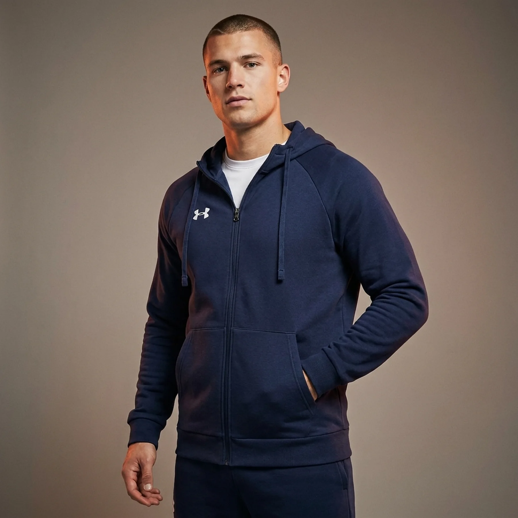 Кофта чоловіча Under Armour Rival Fleece Fz Blue (1379767-410)