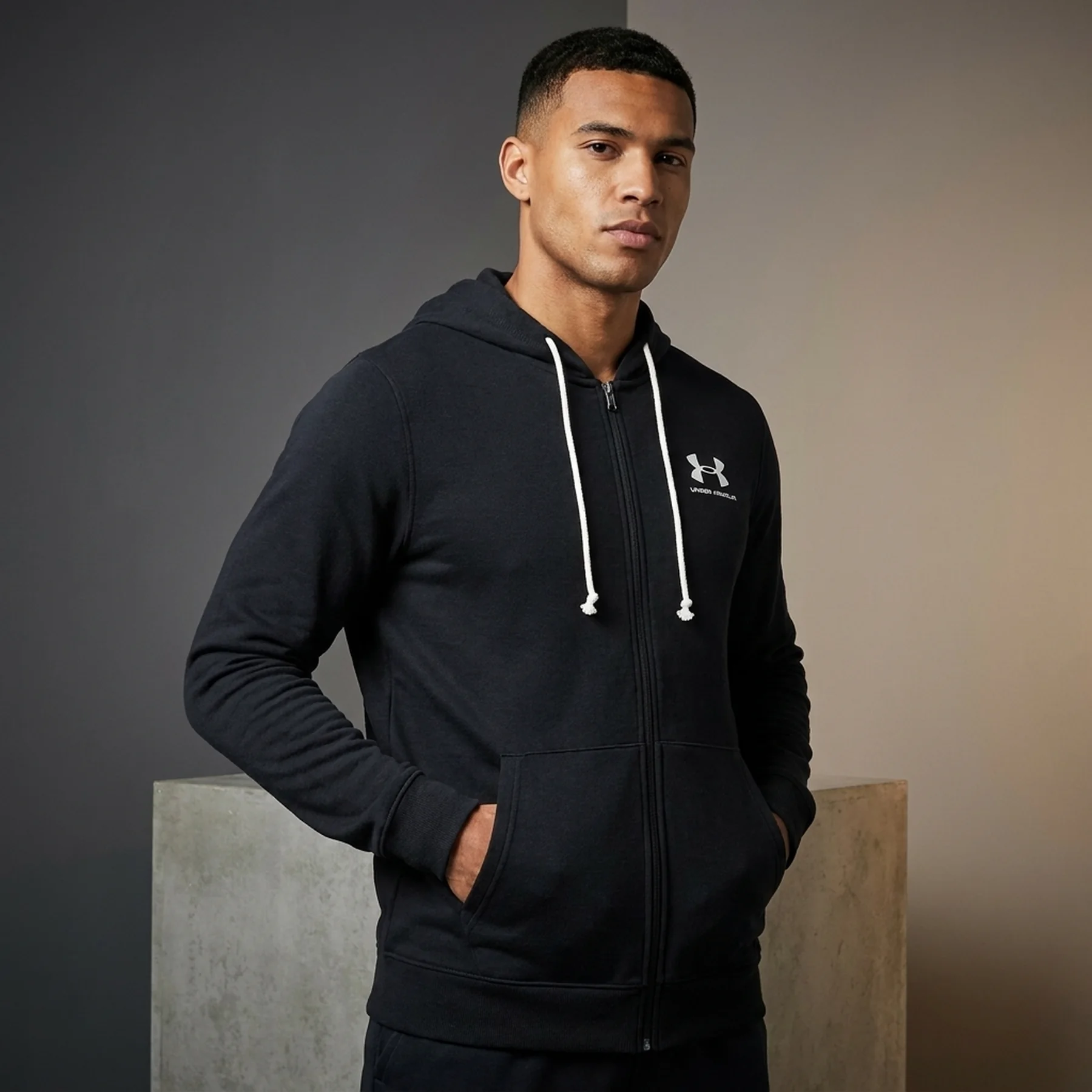 Кофта чоловіча Under Armour Rival Terry Lc Fz (1370409-001)