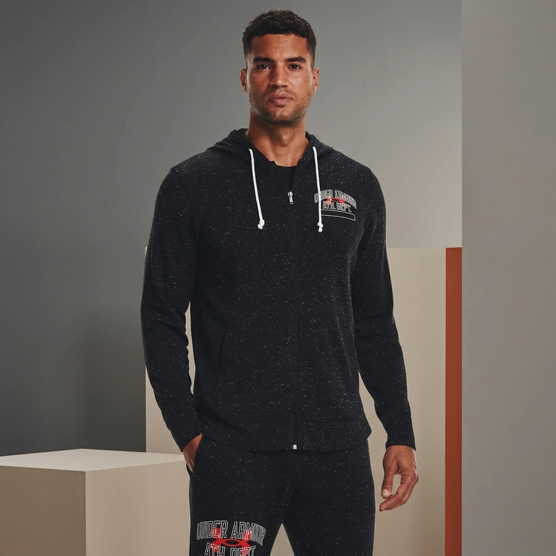 Кофта чоловіча Under Armour Sweatshirt Rival Try Athlc Dep Hoody Black (1370355-001)