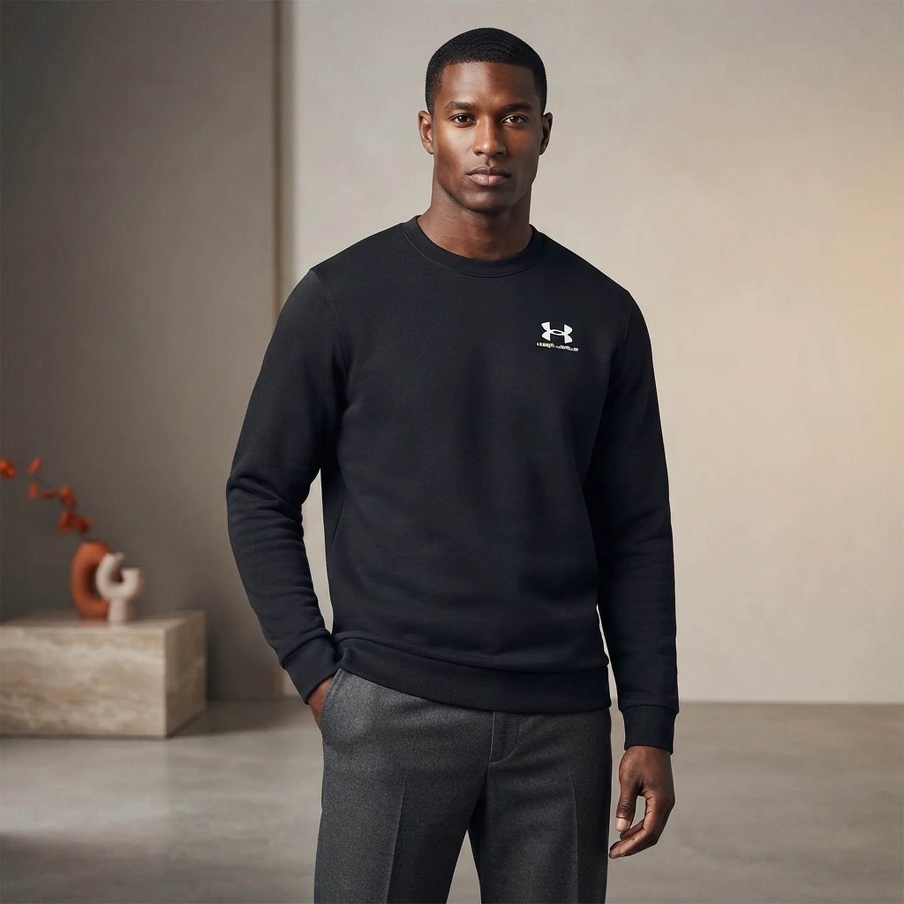Кофта чоловіча Under Armour Ua Essential Fleece Crew (1374250-001)